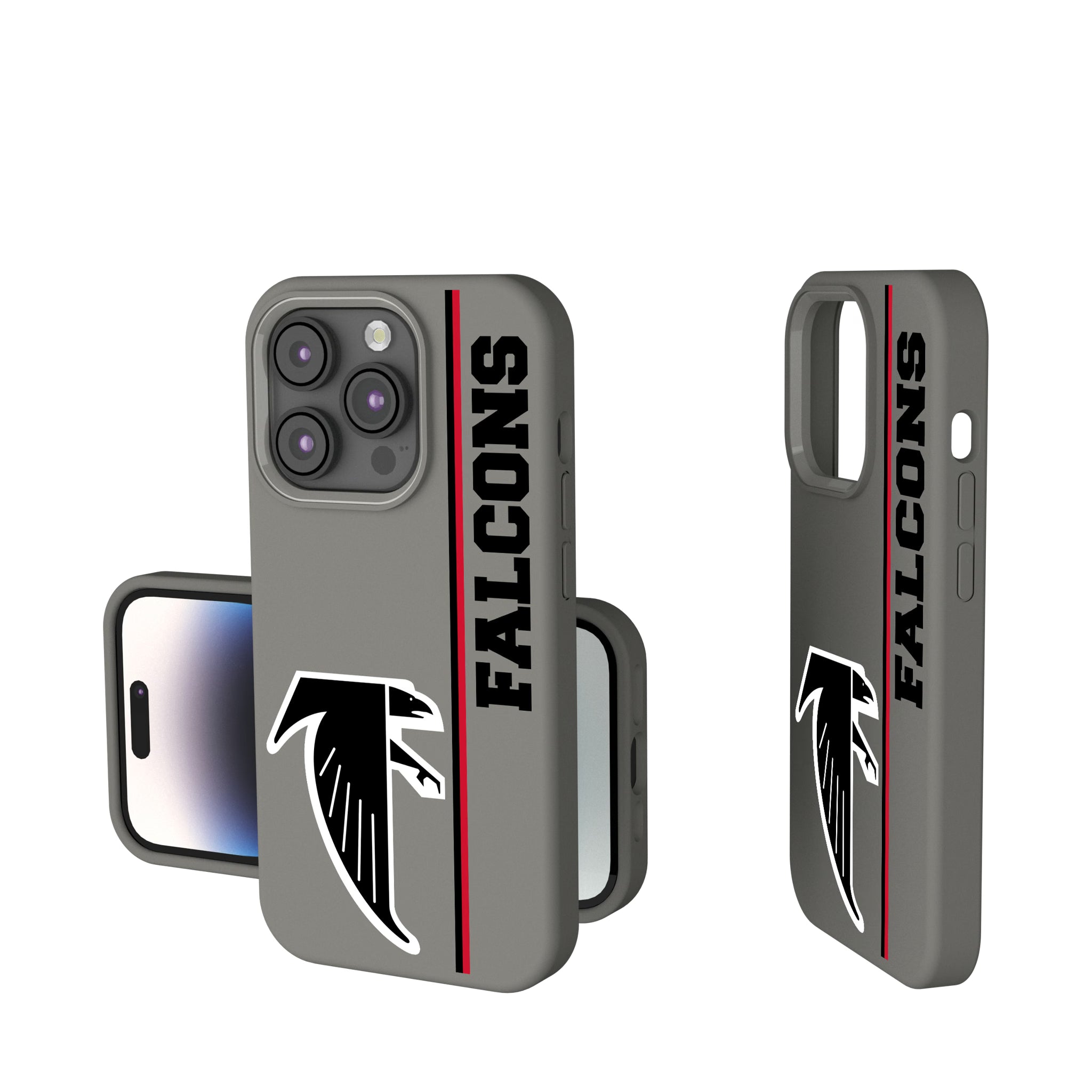 Atlanta Falcons Classic Sidebar iPhone Soft Touch Phone Case for Apple iPhone