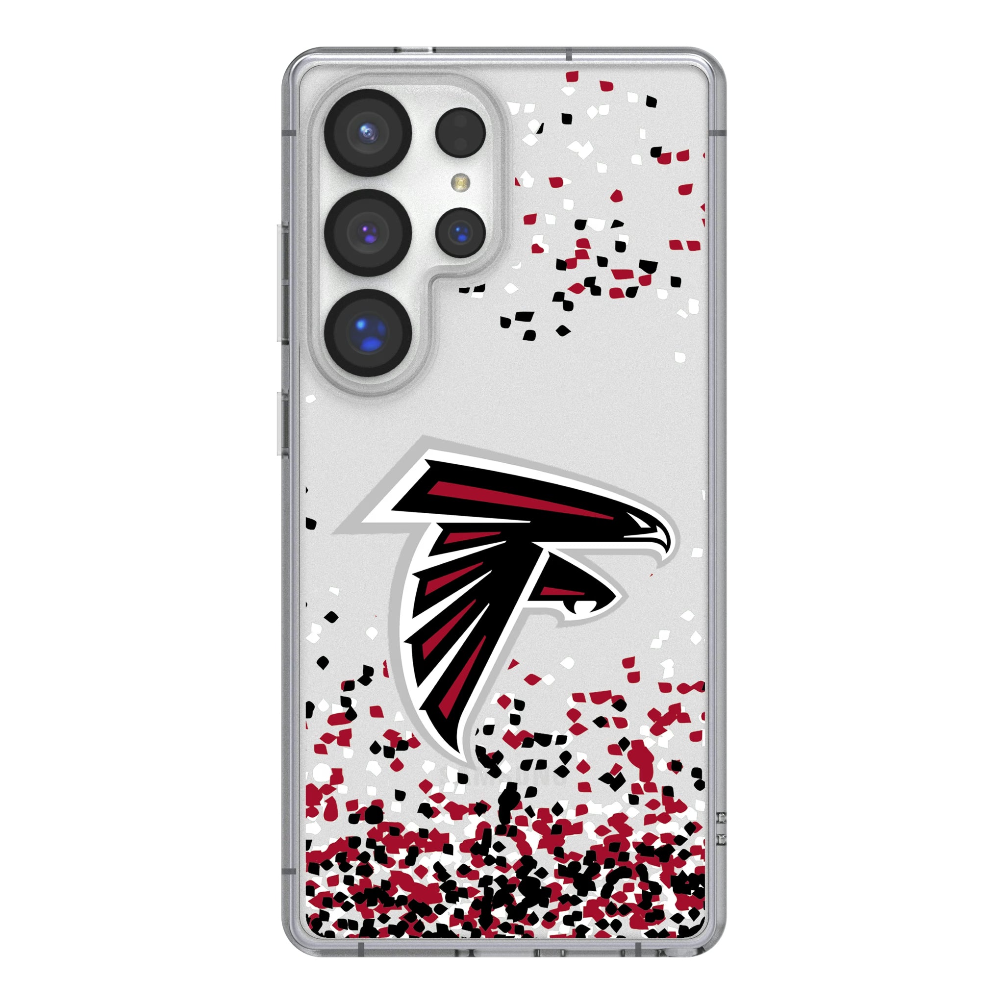Atlanta Falcons Confetti Galaxy Clear Phone Case for Samsung Galaxy