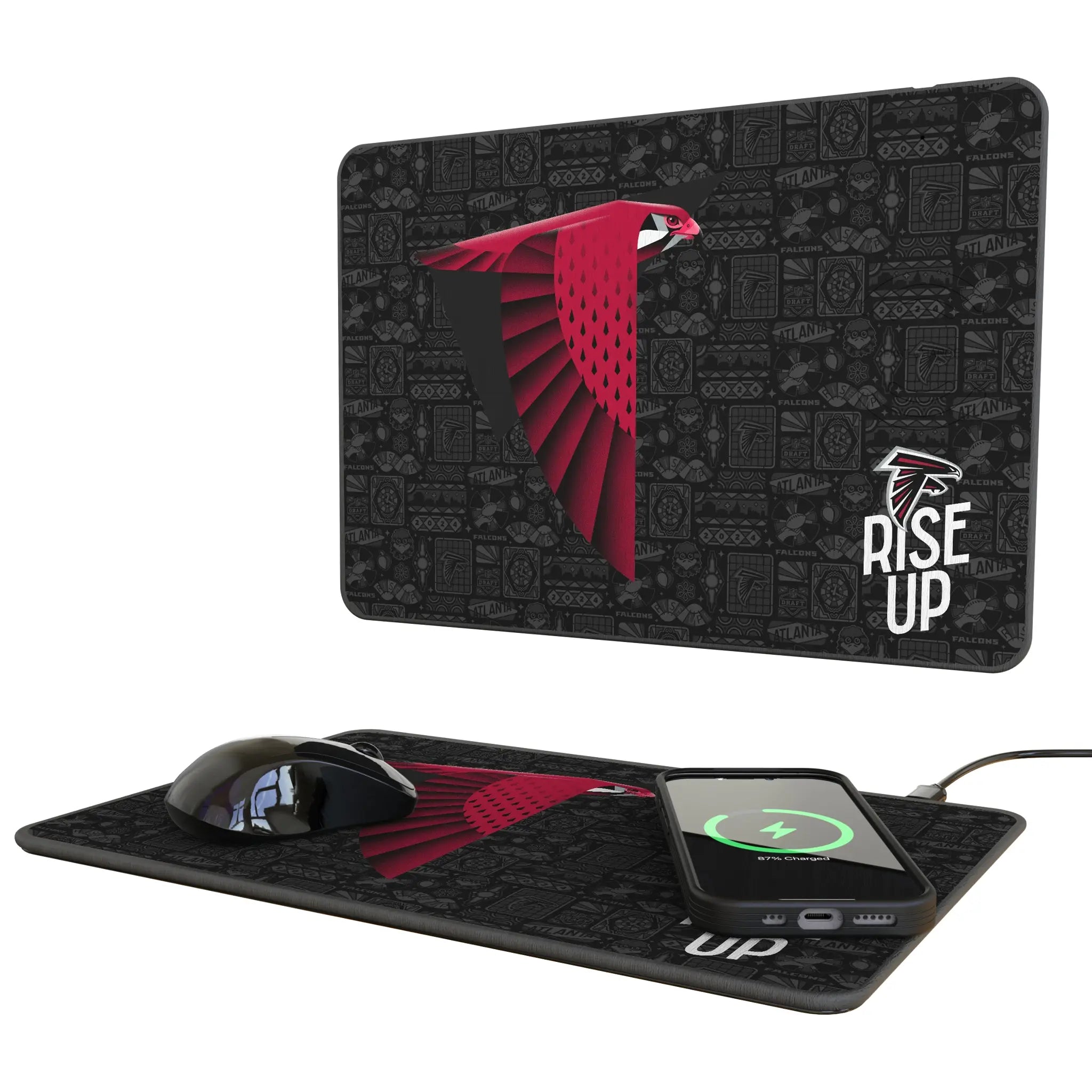 Atlanta Falcons Deco 15-Watt Wireless Charger and Mouse Pad