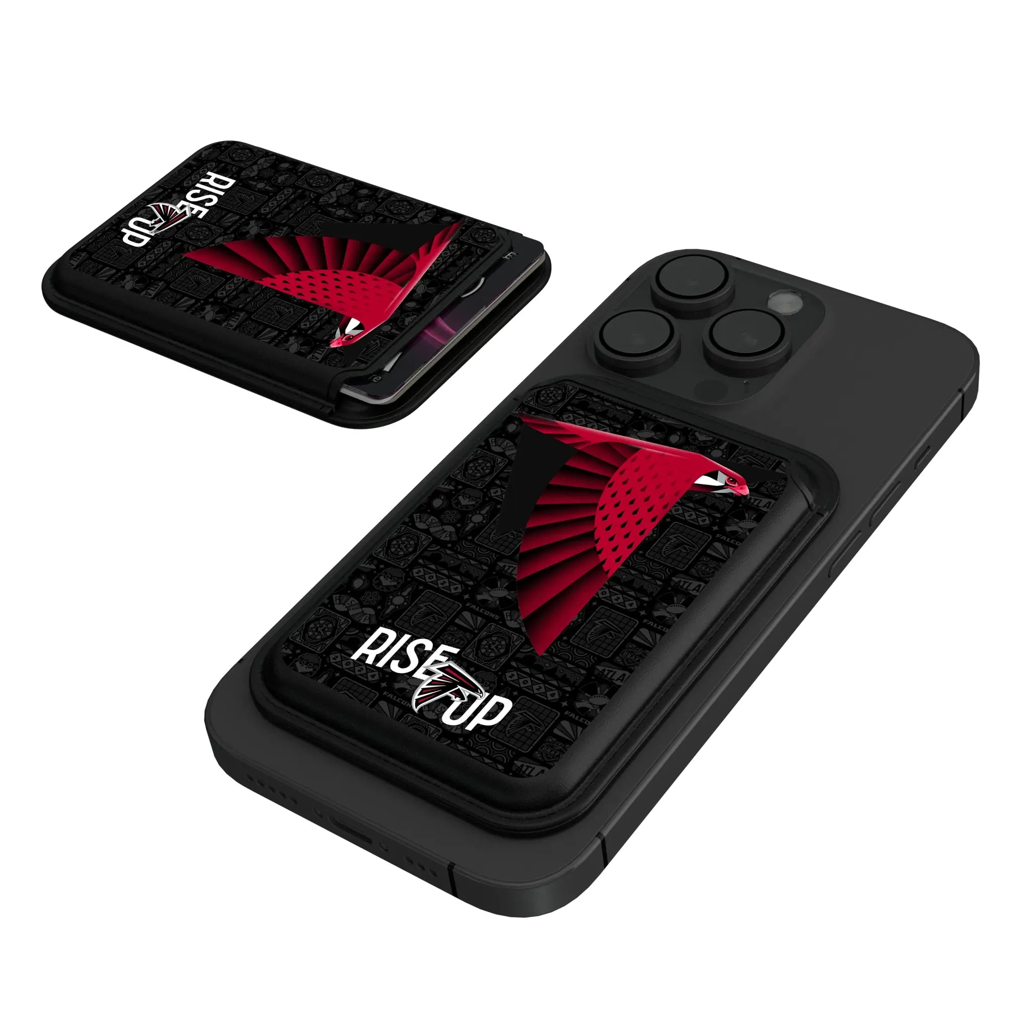 Atlanta Falcons Deco Black Magnetic Credit Card Wallet