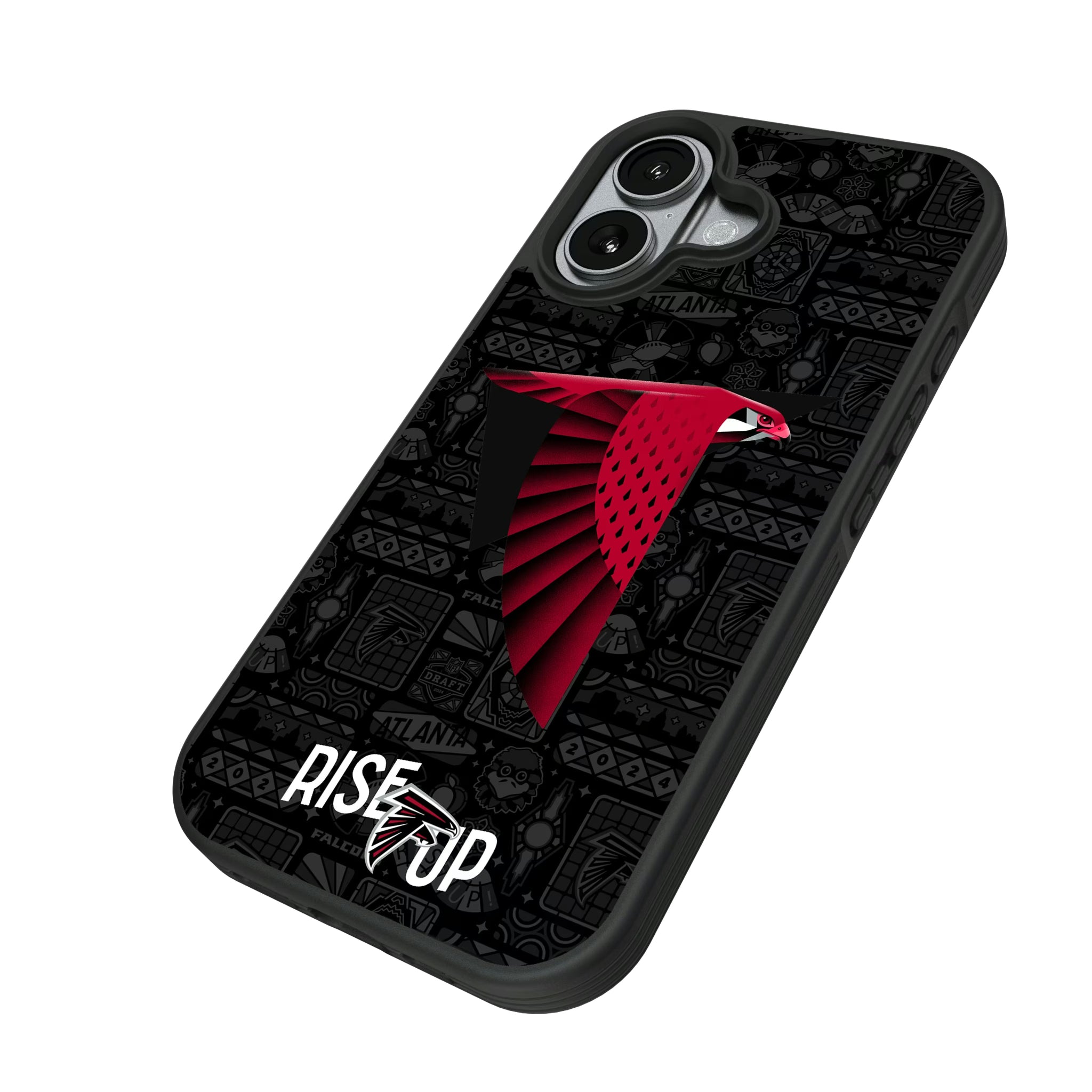 Atlanta Falcons Deco iPhone Bump Phone Case for Apple iPhone - Isometric View#Device_iPhone 17