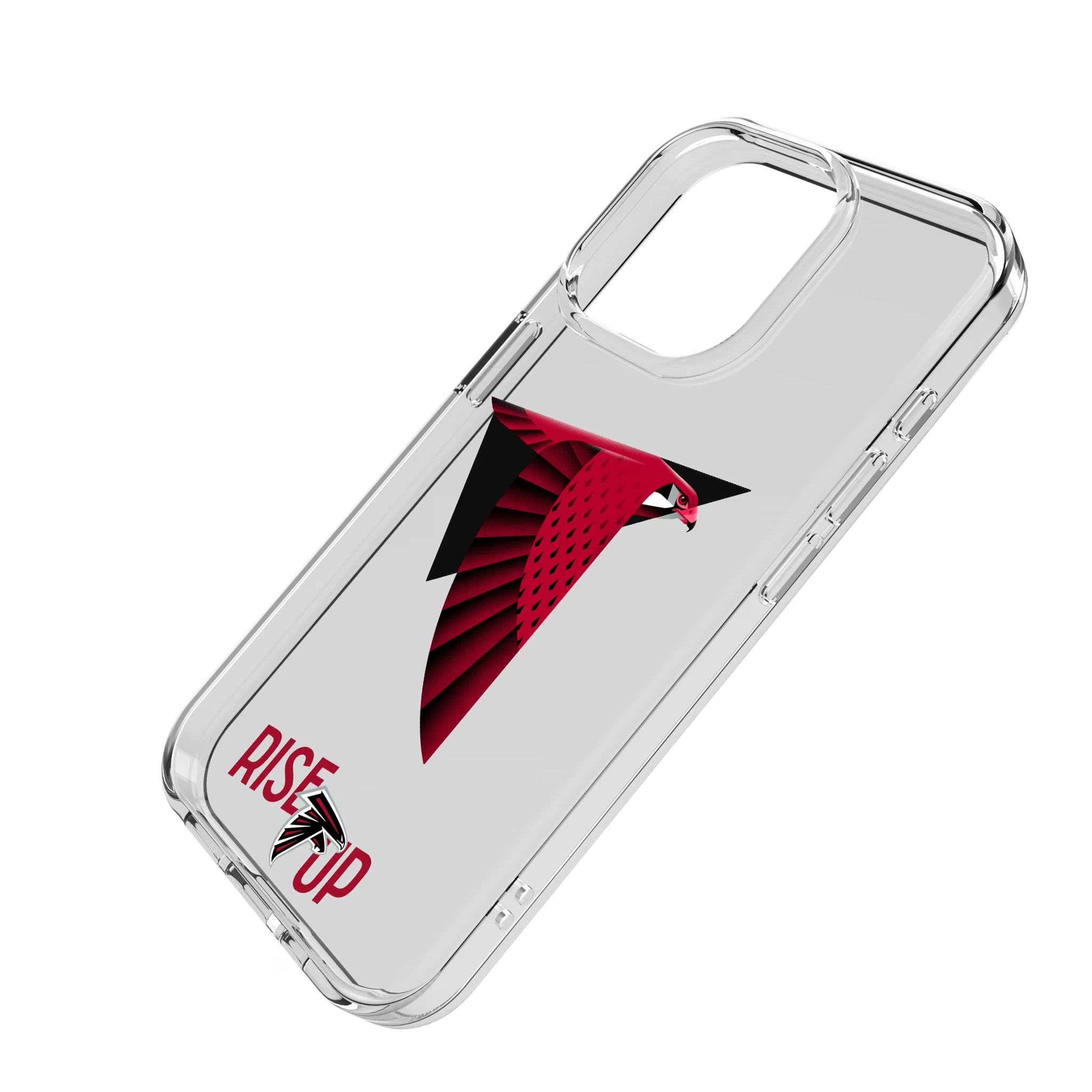 Atlanta Falcons Deco iPhone Clear Phone Case for Apple iPhone - Isometric View