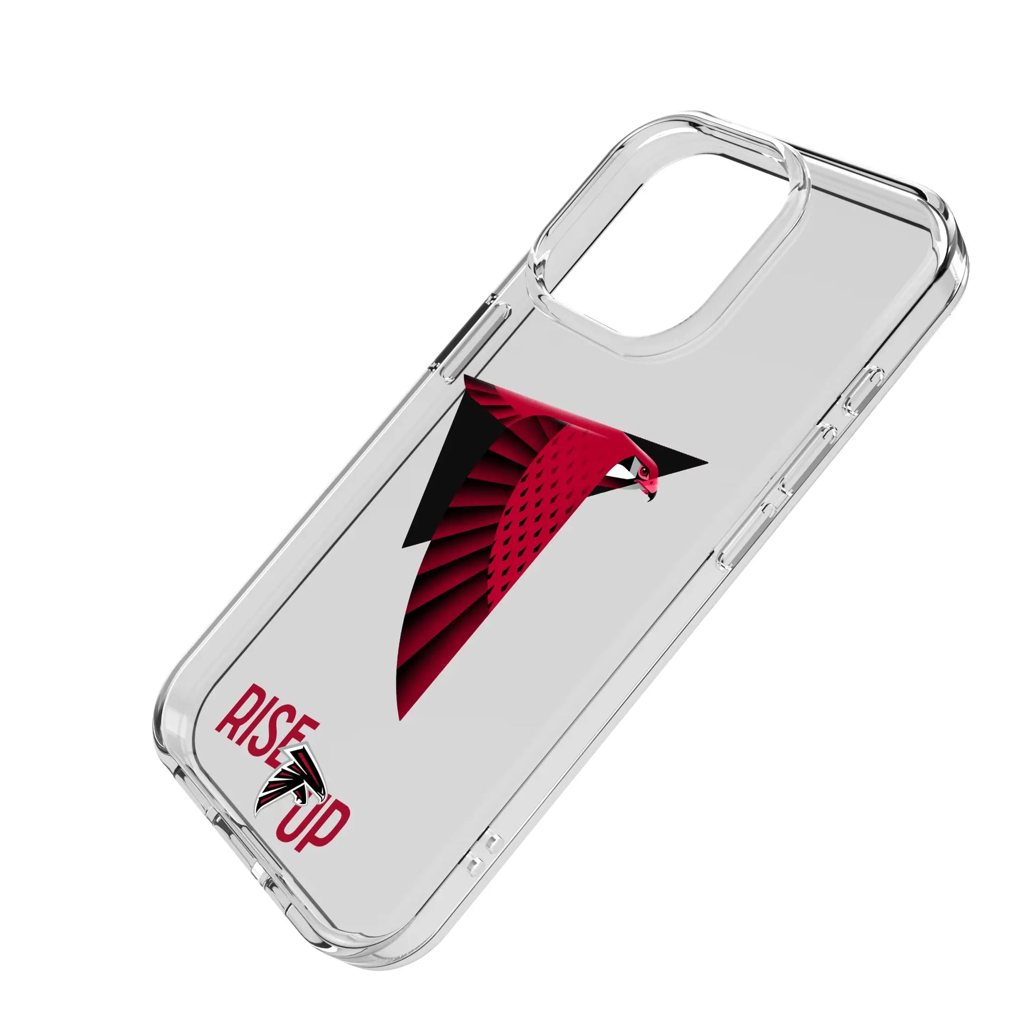 Atlanta Falcons Deco iPhone Clear Phone Case for Apple iPhone - Isometric View