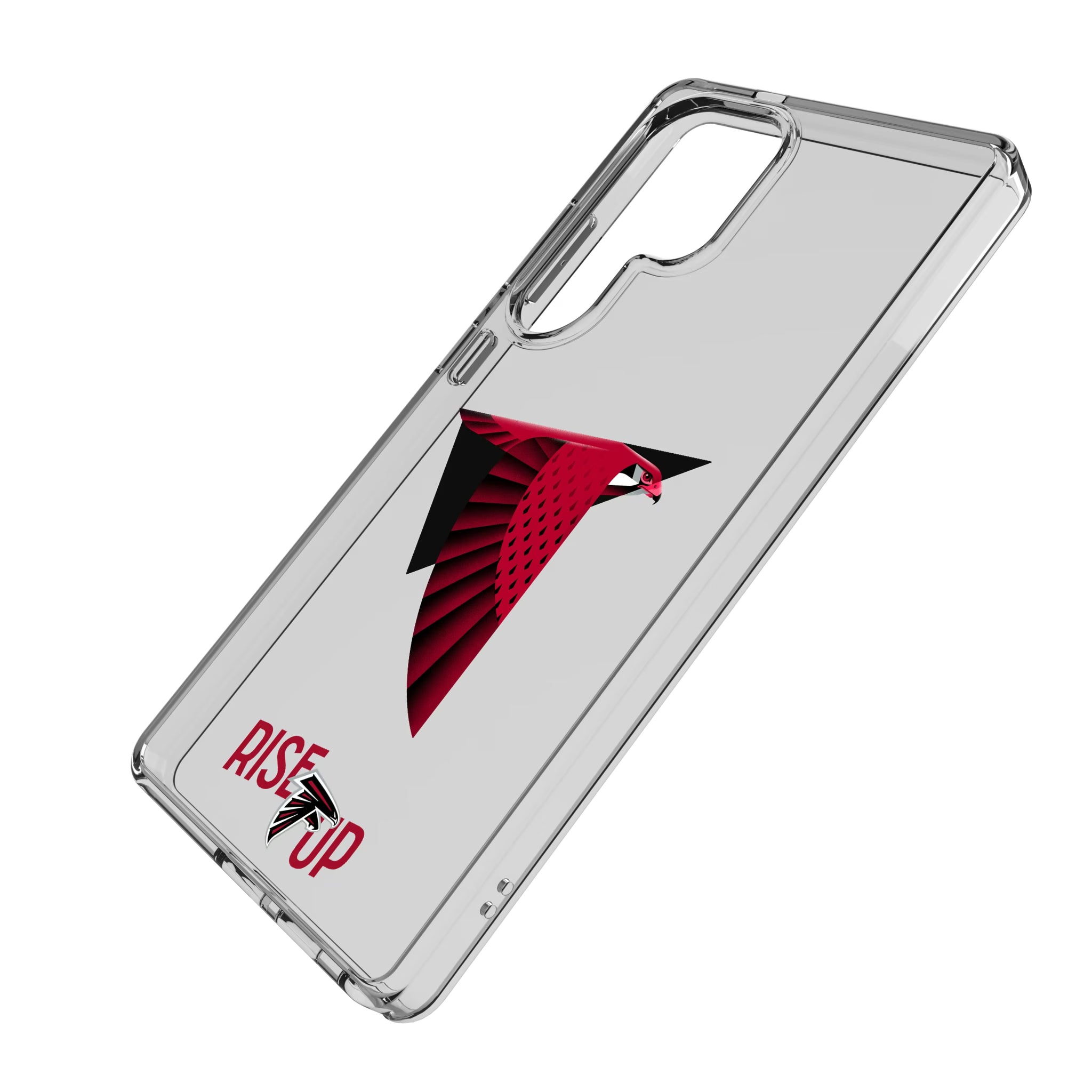 Atlanta Falcons Deco Galaxy Clear Phone Case for Samsung Galaxy - Isometric View