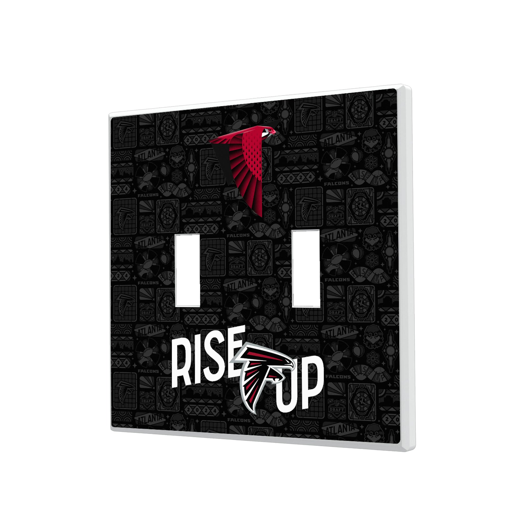 Atlanta Falcons Deco Hidden-Screw Light Switch Plate#Style_Double Toggle