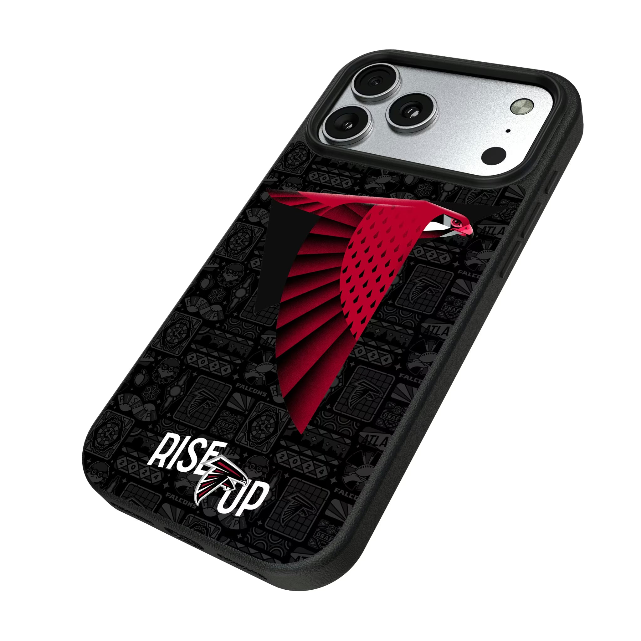 Atlanta Falcons Deco iPhone MagSafe Compatible Phone Case for Apple iPhone - Isometric View#Device_iPhone 17 Pro Max