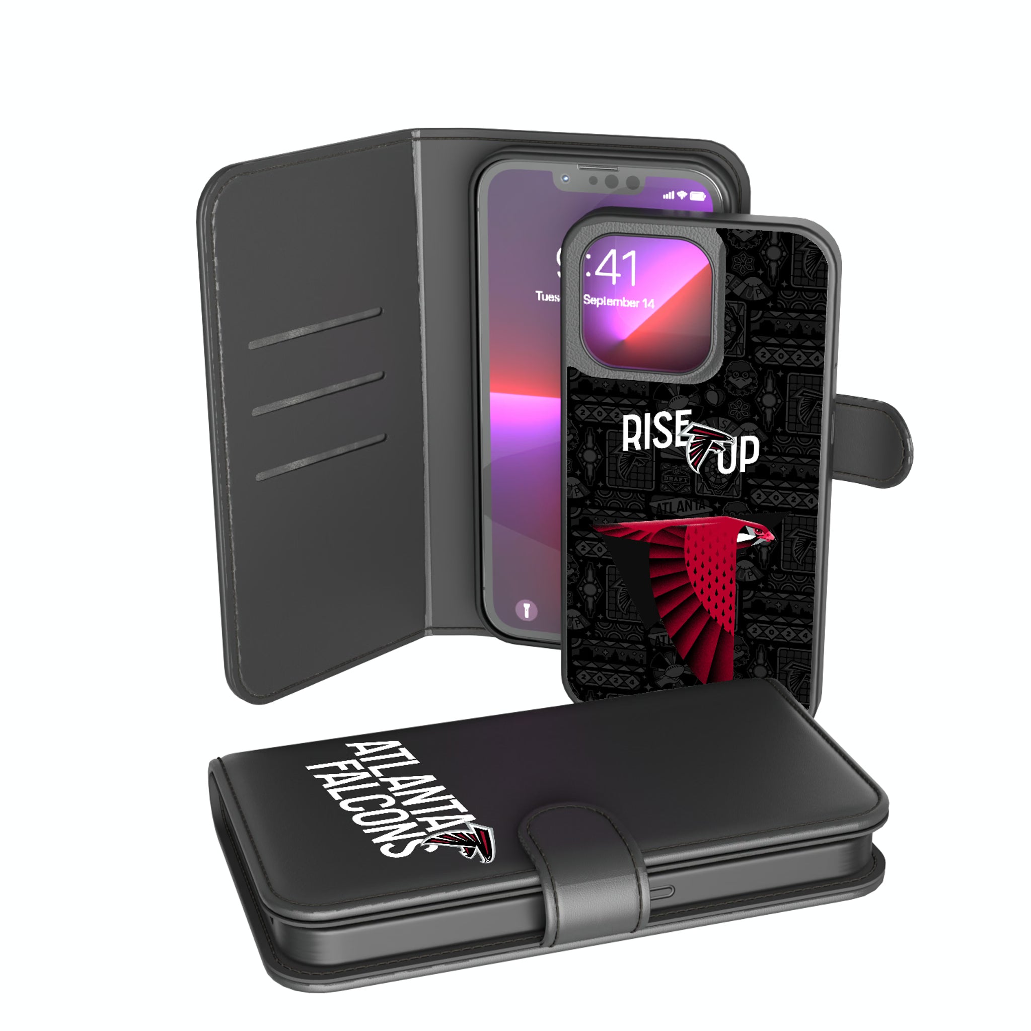 Atlanta Falcons Deco iPhone Wallet Phone Case for Apple iPhone