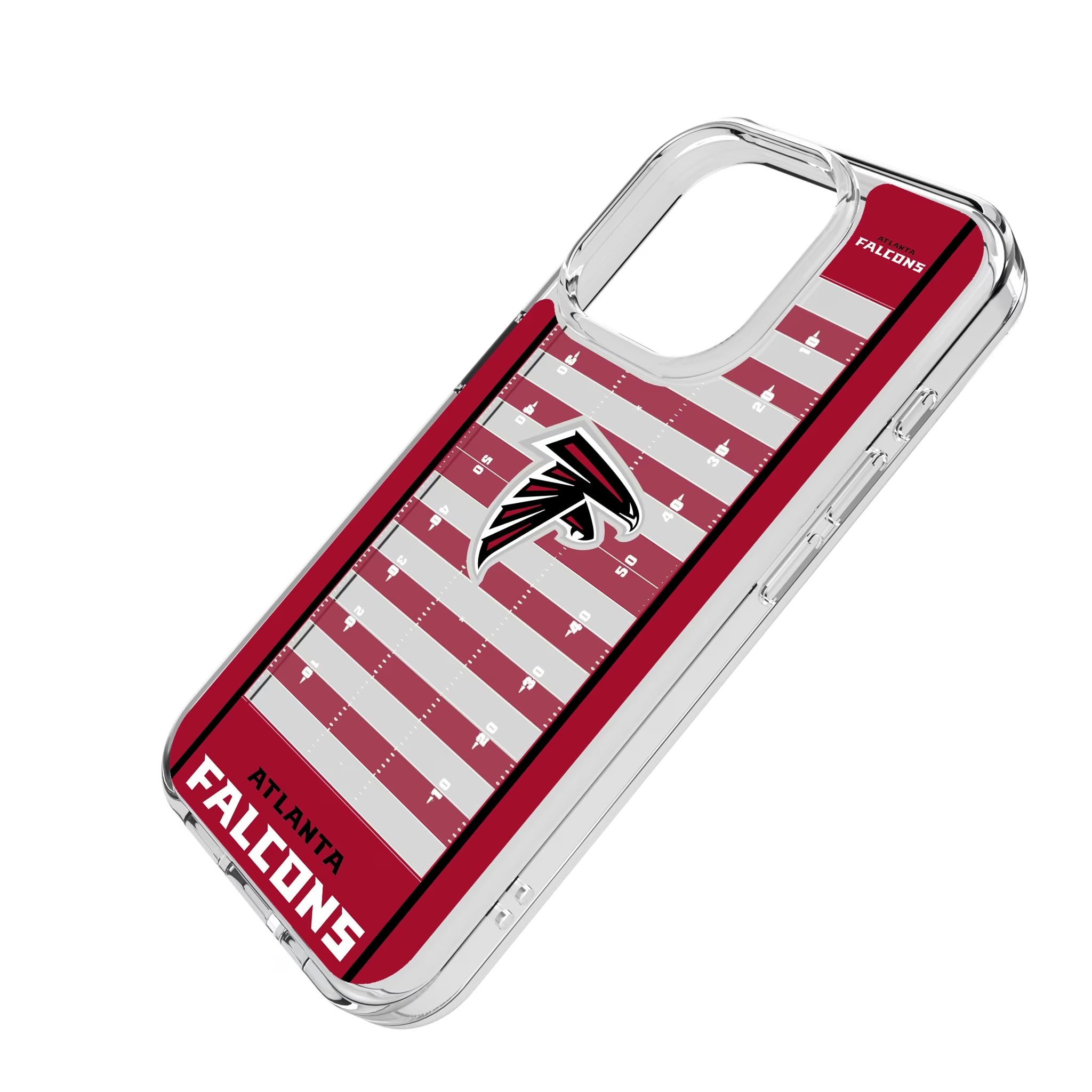 Atlanta Falcons Field iPhone Clear Phone Case for Apple iPhone - Isometric View