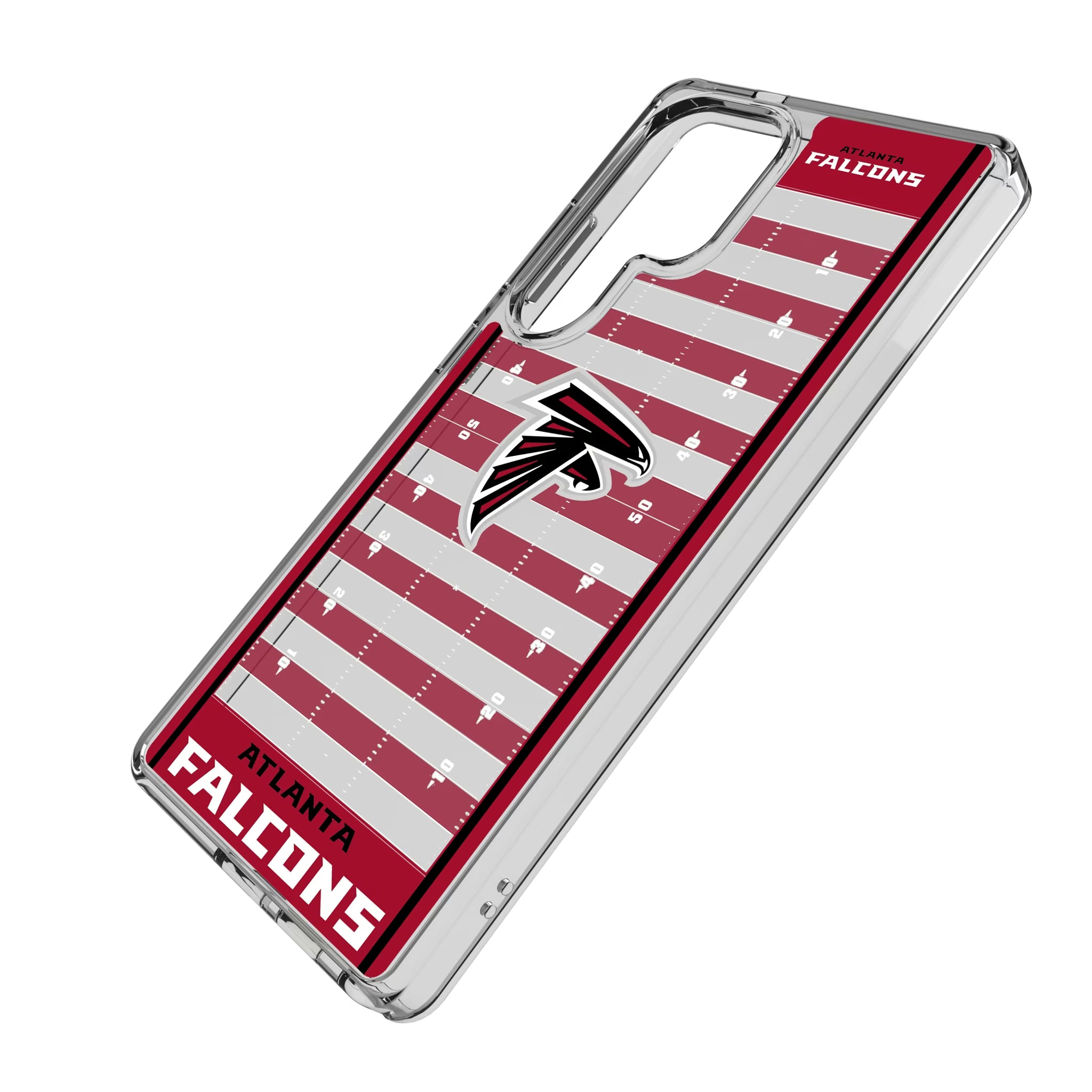 Atlanta Falcons Field Galaxy Clear Phone Case for Samsung Galaxy - Isometric View