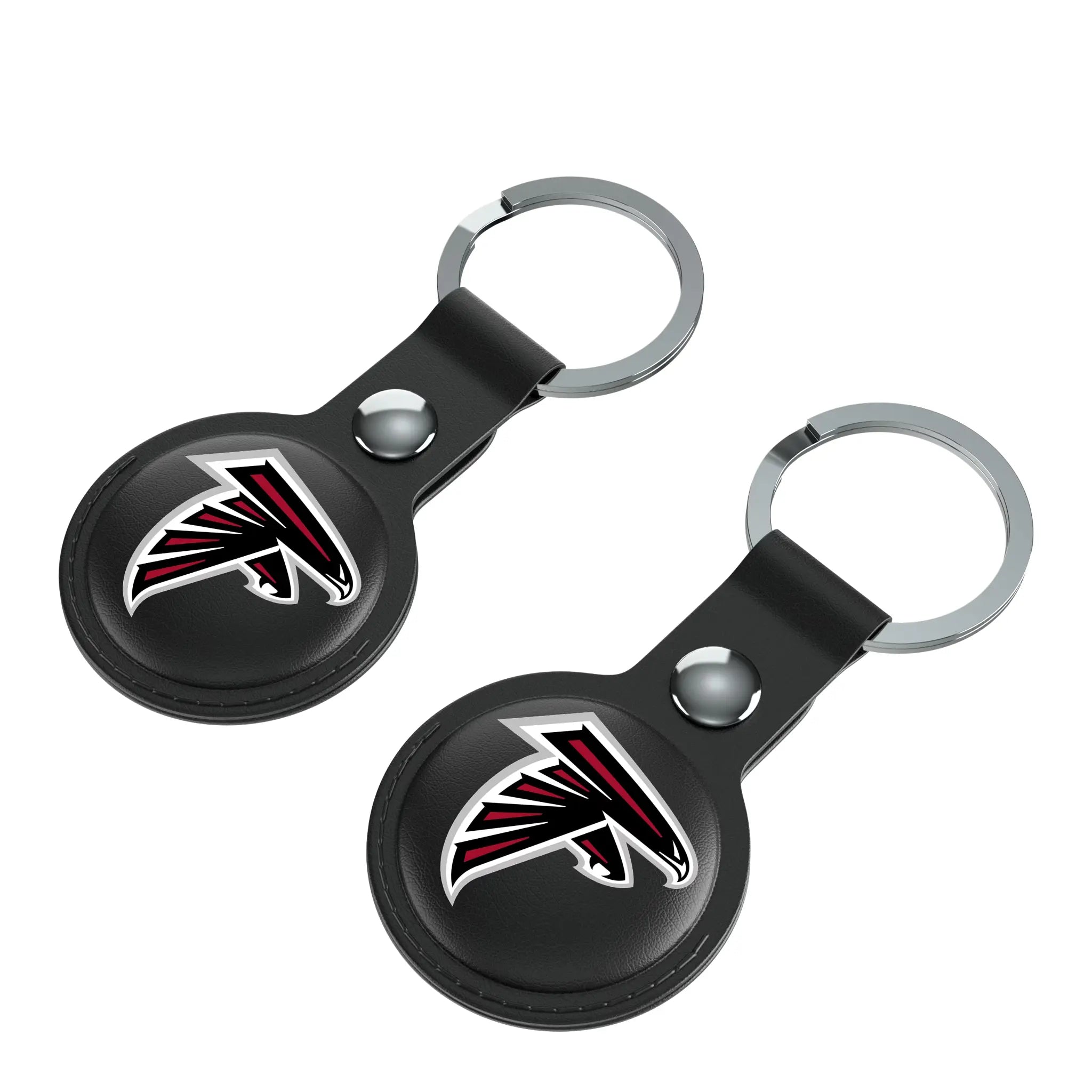 Atlanta Falcons Insignia AirTag Black Airtag Holder 2-Pack - Isometric View