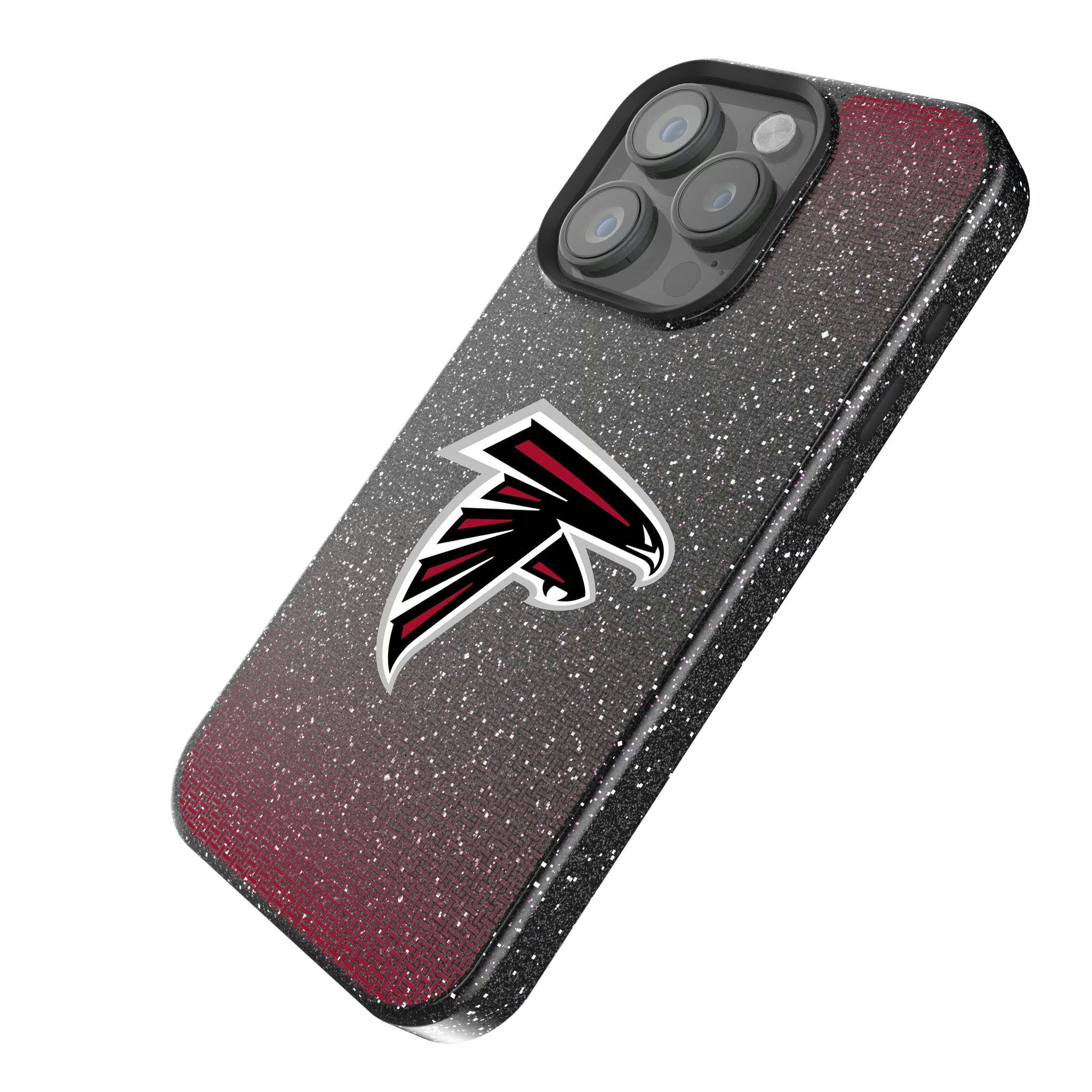 Atlanta Falcons Linen iPhone Bling Phone Case for Apple iPhone - Isometric View