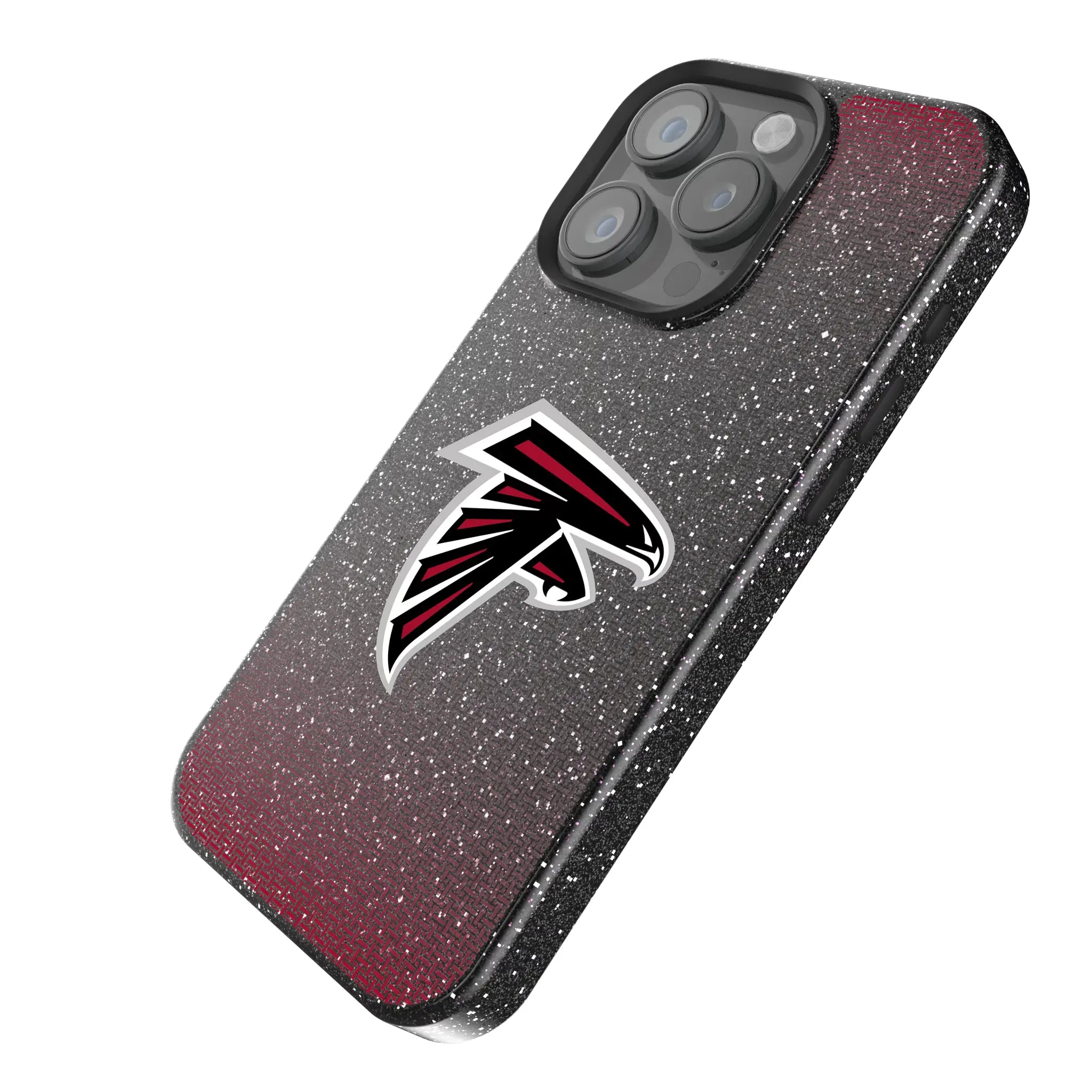 Atlanta Falcons Linen iPhone Bling Phone Case for Apple iPhone - Isometric View