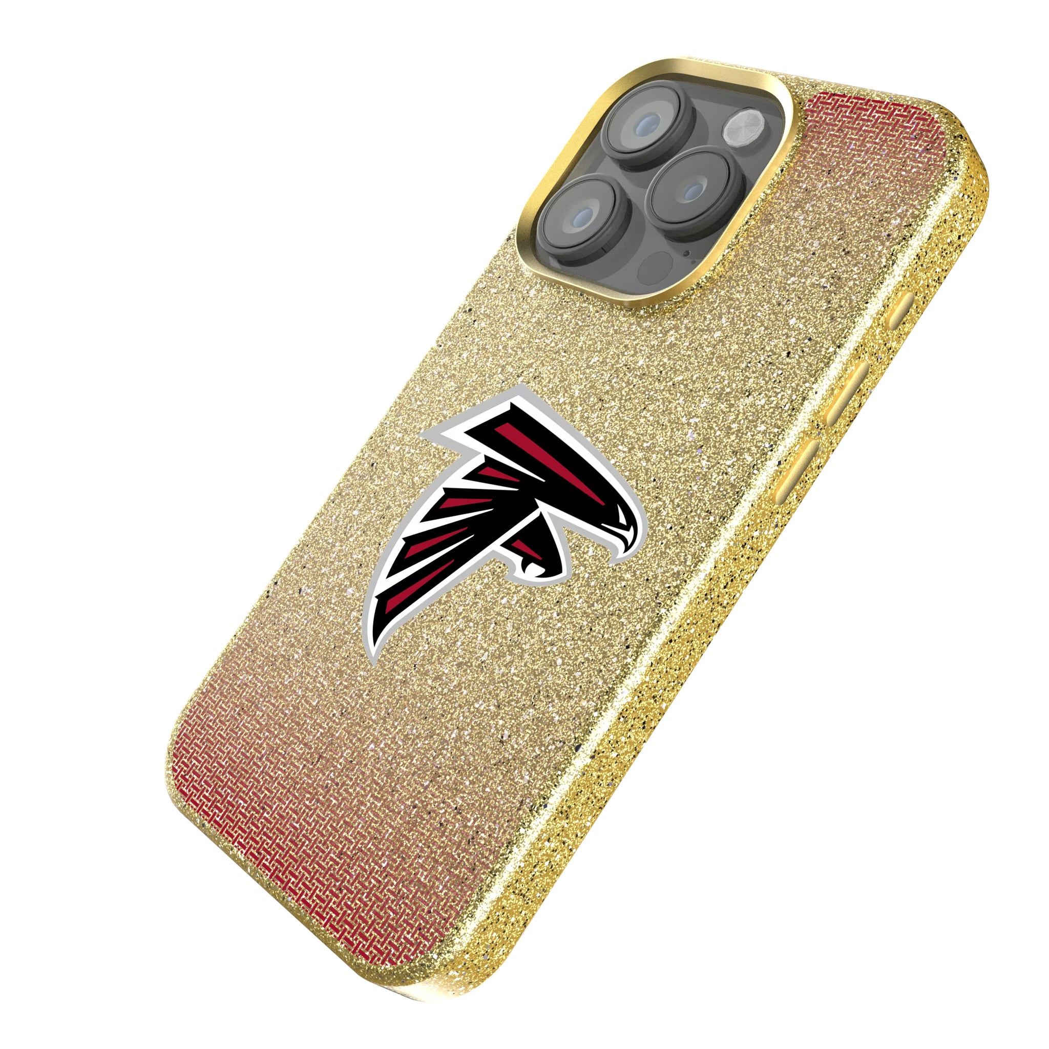 Atlanta Falcons Linen iPhone Bling Phone Case for Apple iPhone - Isometric View