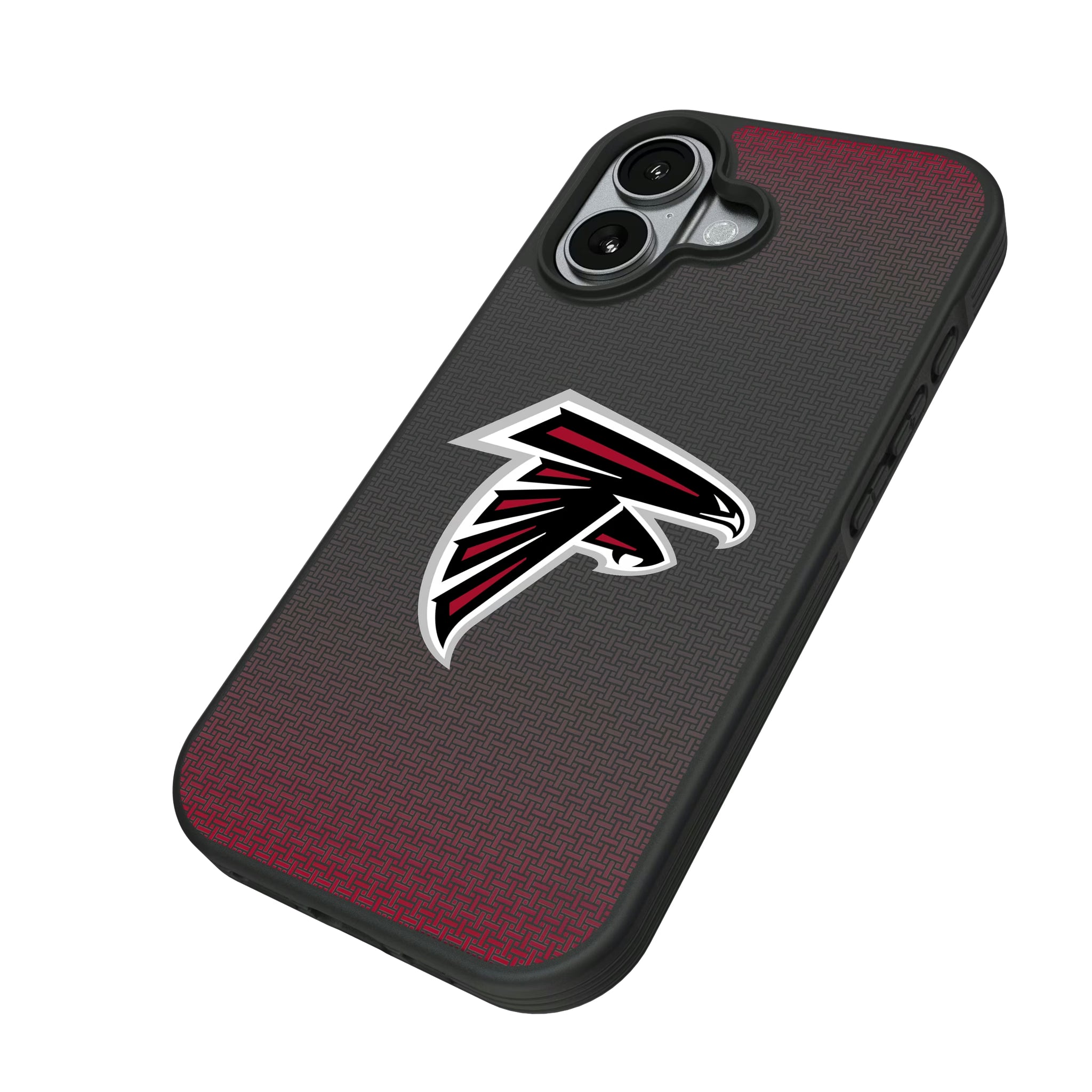 Atlanta Falcons Linen iPhone Bump Phone Case for Apple iPhone - Isometric View#Device_iPhone 17