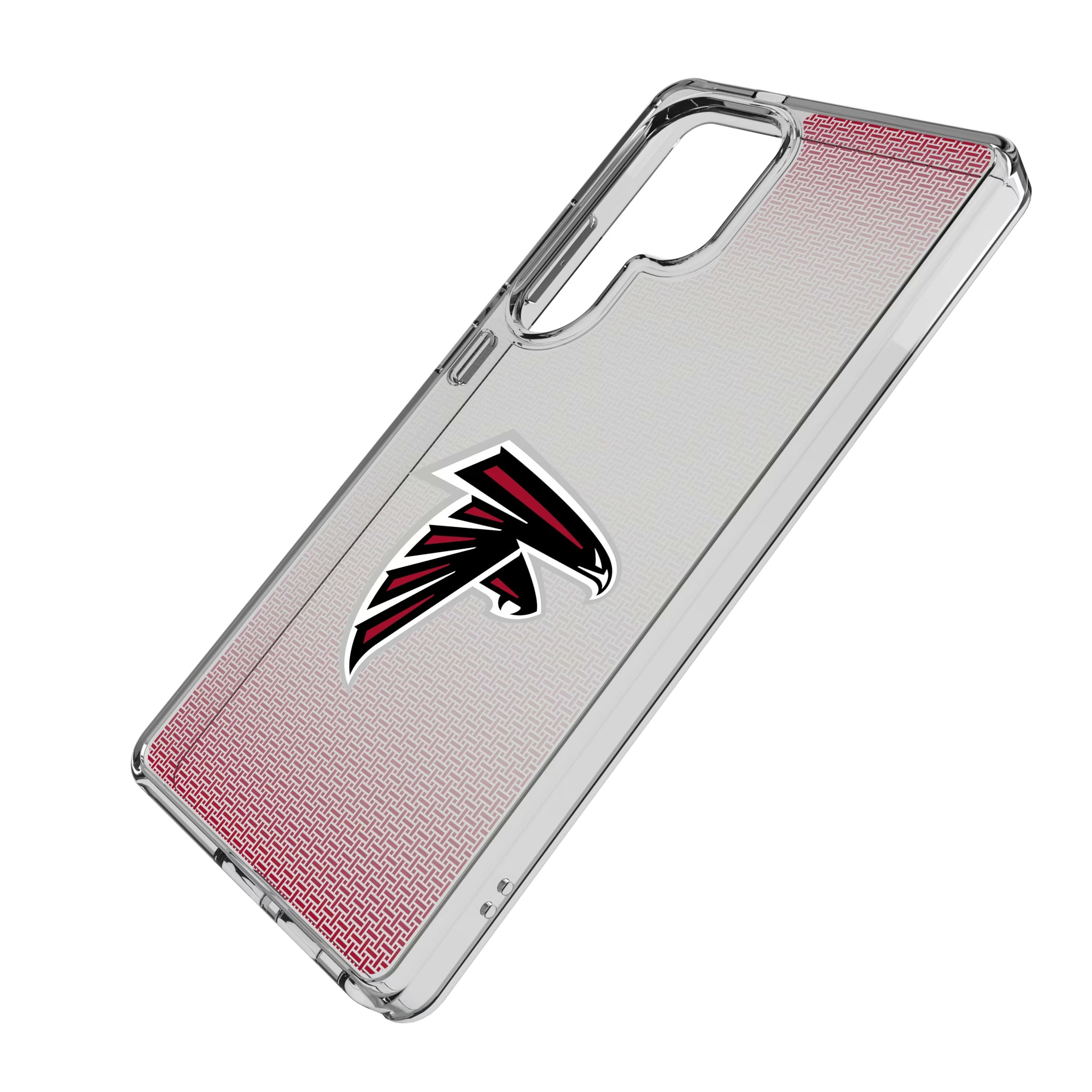 Atlanta Falcons Linen Galaxy Clear Phone Case for Samsung Galaxy - Isometric View