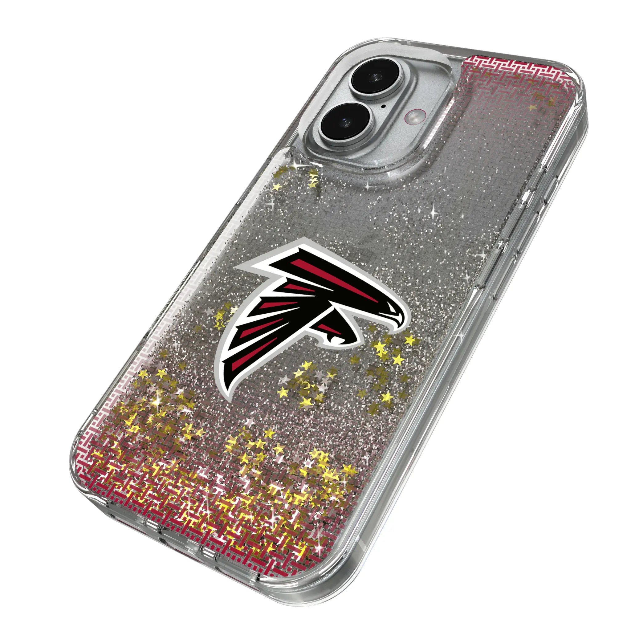 Atlanta Falcons Linen iPhone Glitter Phone Case for Apple iPhone - Isometric View