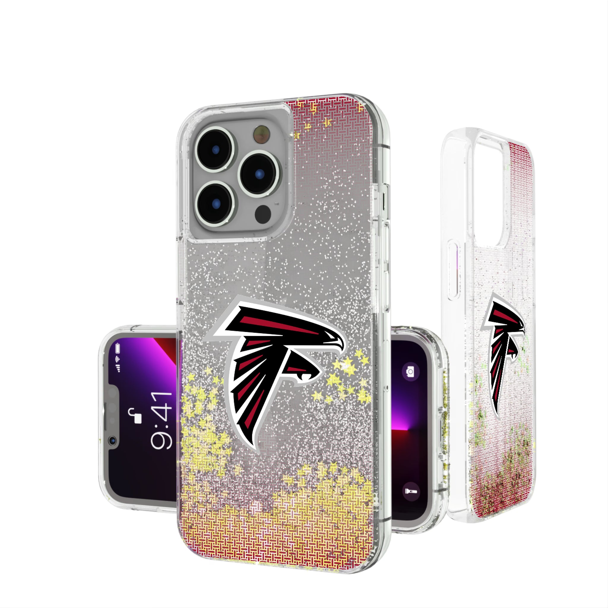 Atlanta Falcons Linen iPhone Glitter Phone Case for Apple iPhone