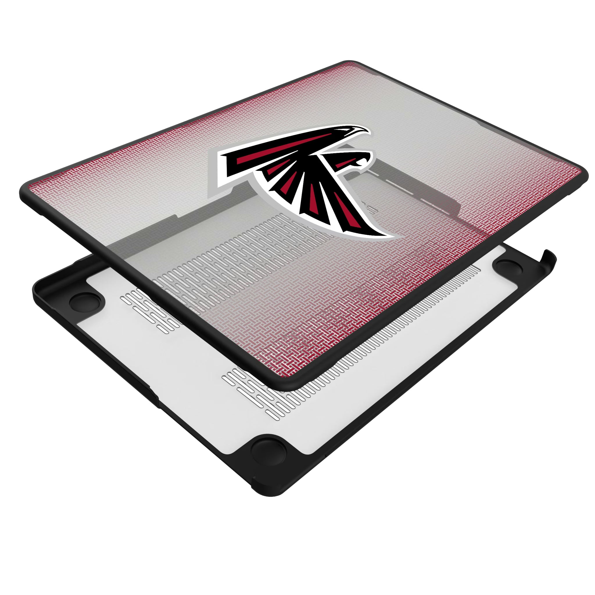 Atlanta Falcons Linen MacBook Laptop Case for Apple MacBook - Isometric View#Device_MacBook Pro (14-inch, 2021) / MacBook Pro (14-inch, 2023) / MacBook Pro (14-inch, 2024)