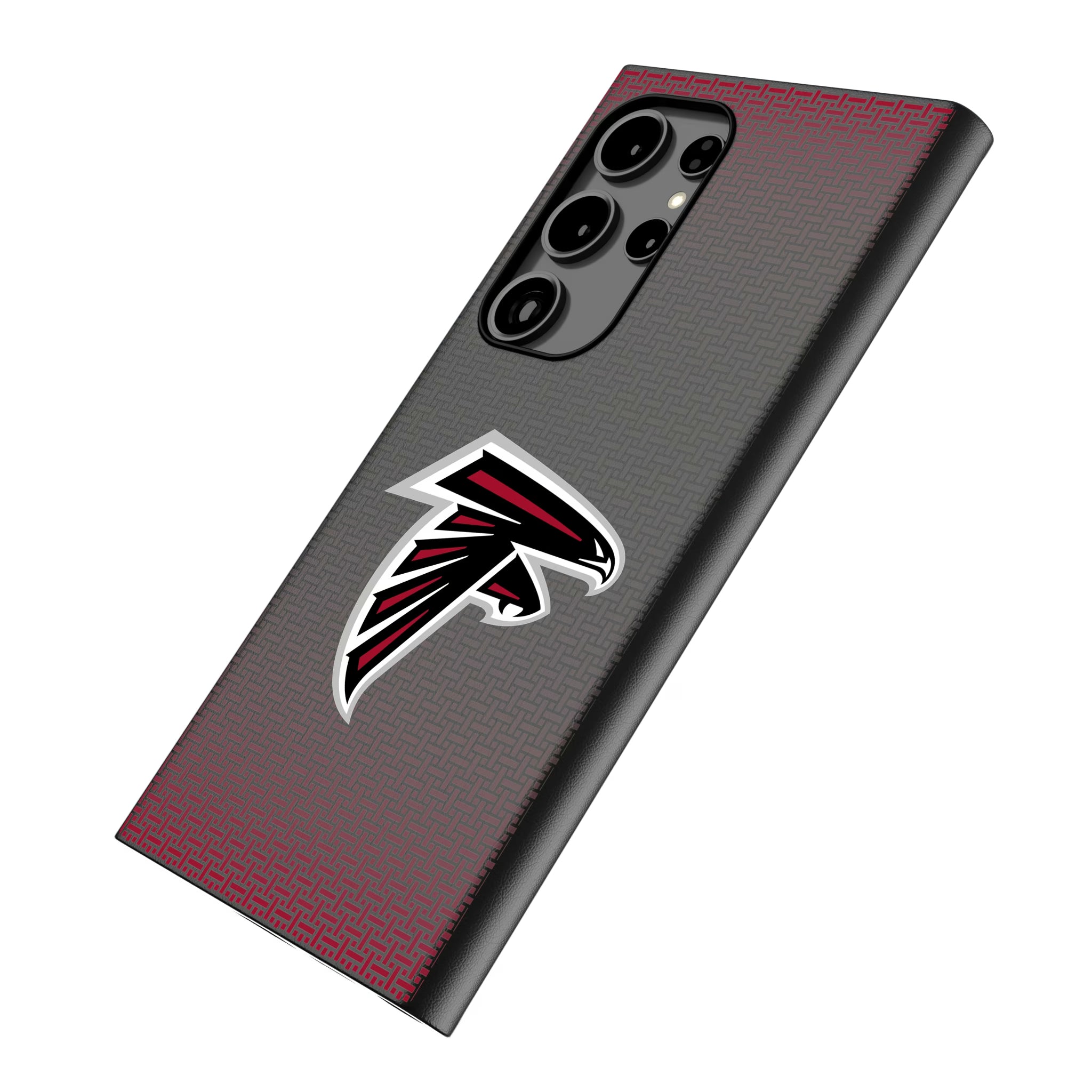 Atlanta Falcons Linen Galaxy MagSafe Compatible Phone Case for Samsung Galaxy - Isometric View