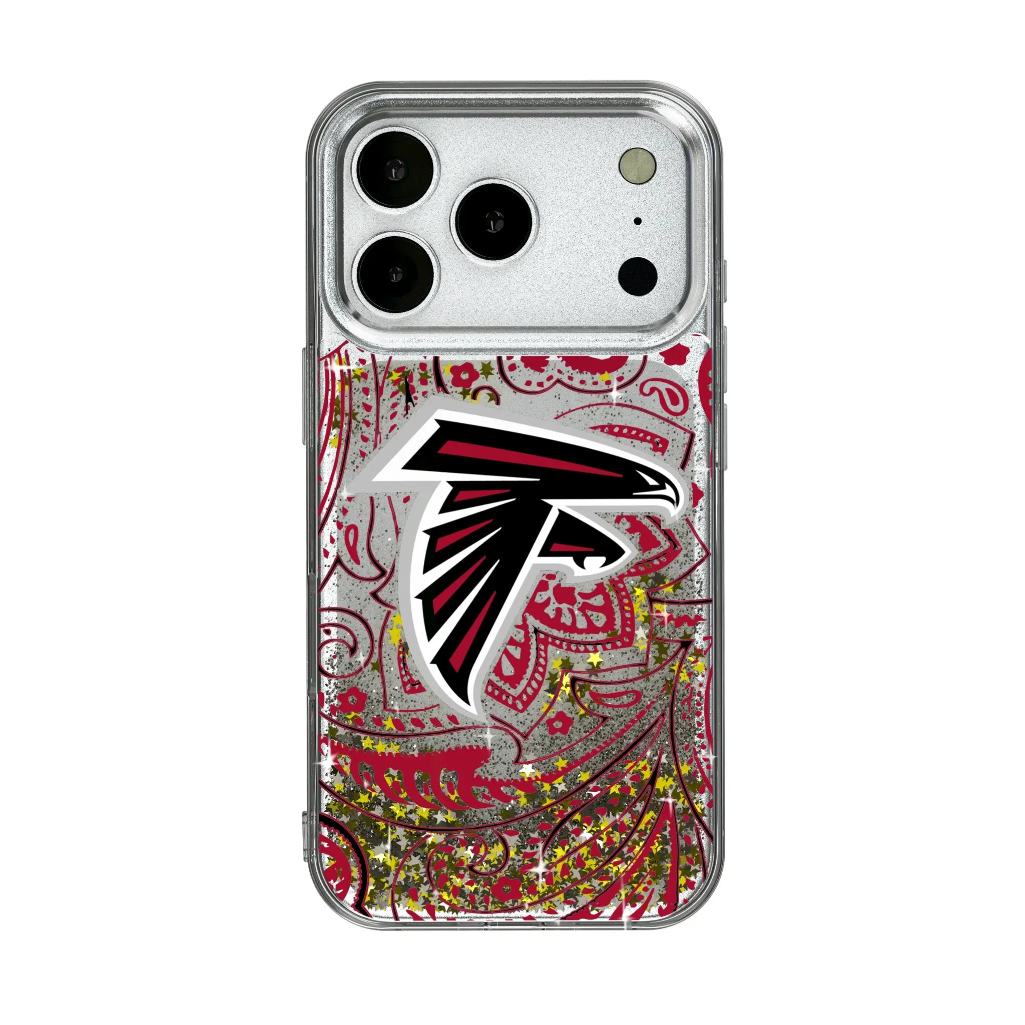 Atlanta Falcons Paisley iPhone Glitter Phone Case for Apple iPhone