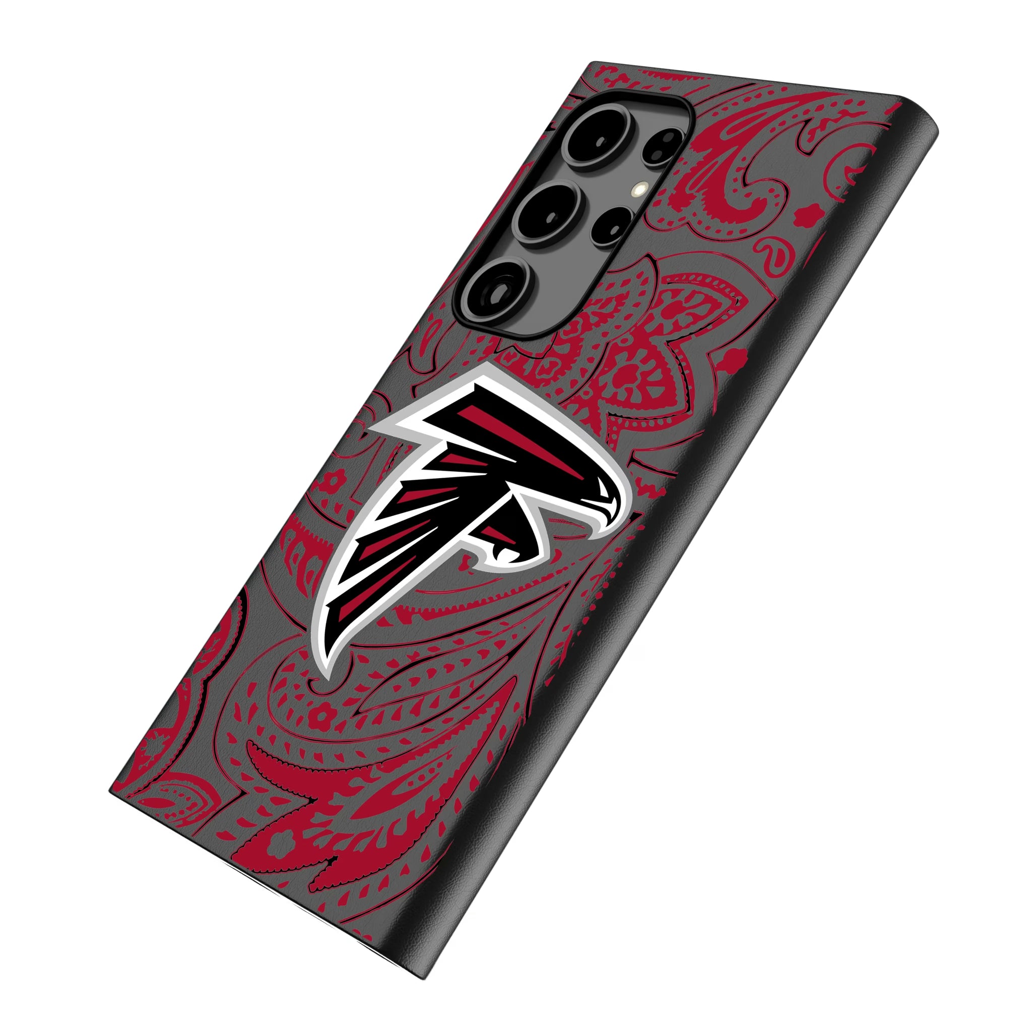 Atlanta Falcons Paisley Galaxy MagSafe Compatible Phone Case for Samsung Galaxy - Isometric View