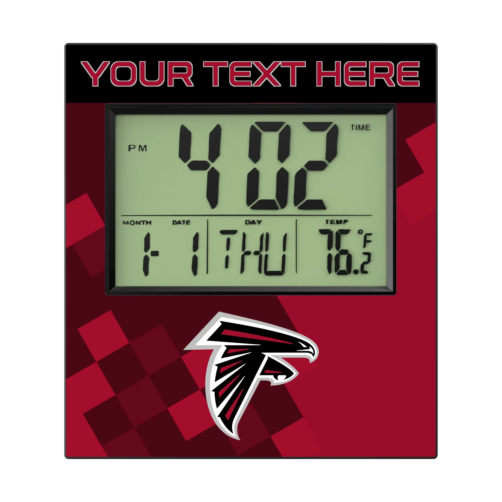 Atlanta Falcons Personalized Color Block Wall Clock