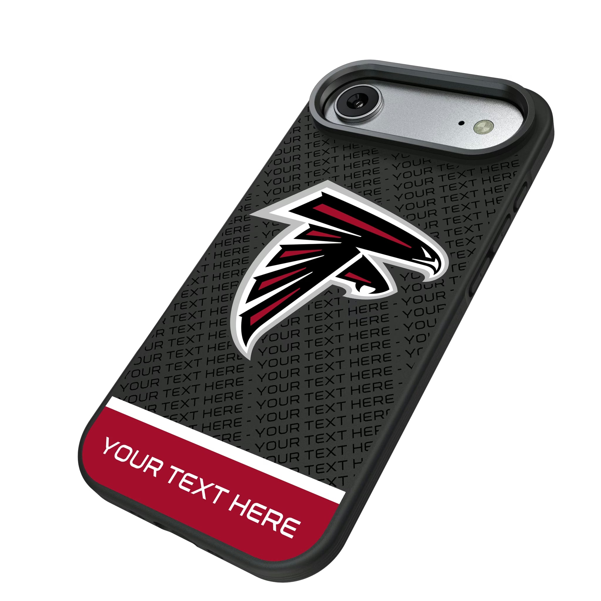 Atlanta Falcons Personalized EndZone Plus iPhone Bump Phone Case for Apple iPhone - Isometric View#Device_iPhone Air