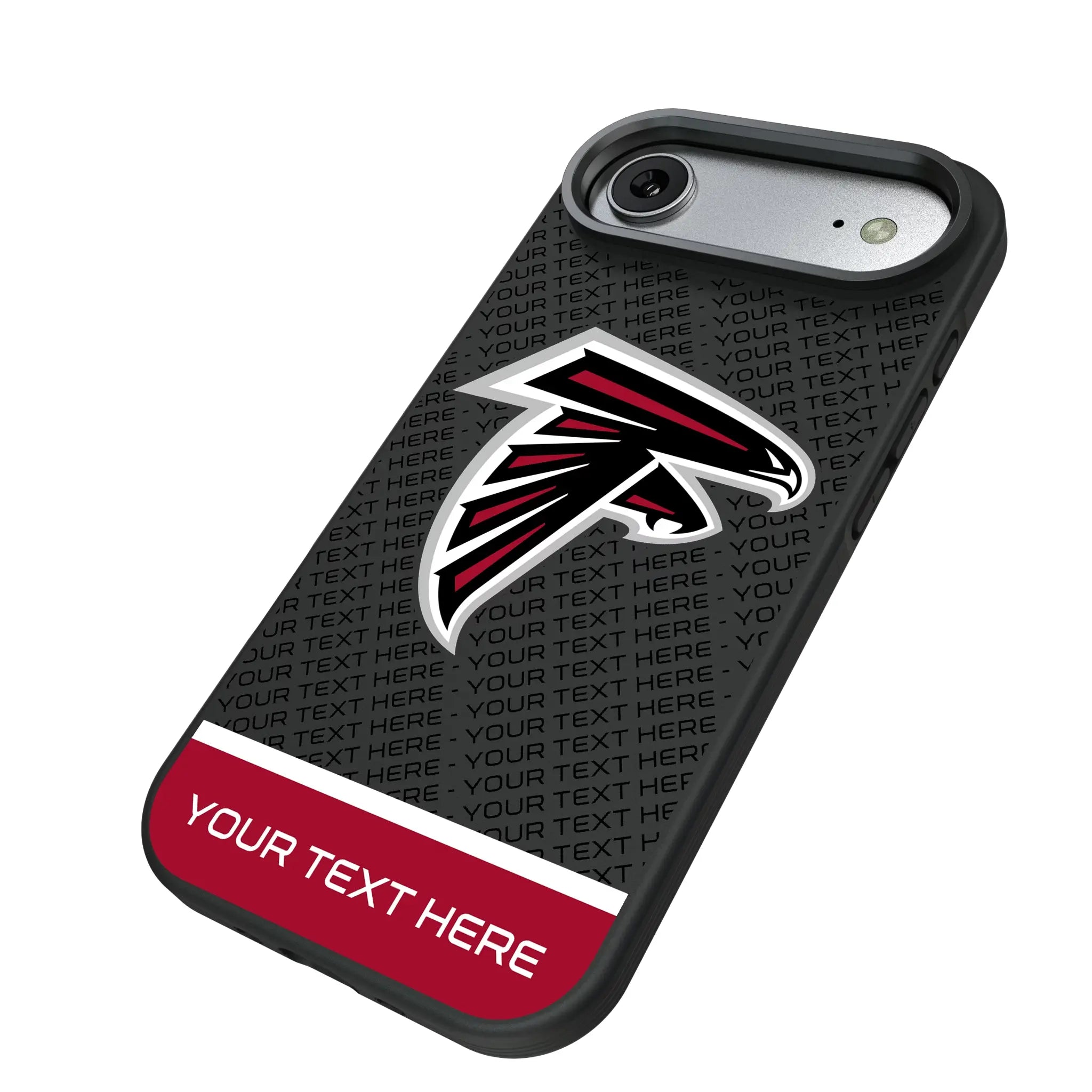 Atlanta Falcons Personalized EndZone Plus iPhone Bump Phone Case for Apple iPhone - Isometric View#Device_iPhone Air