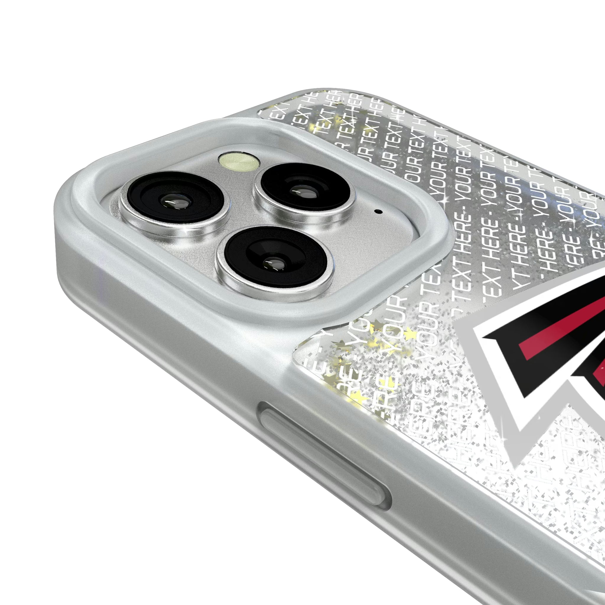Atlanta Falcons Personalized EndZone Plus iPhone Glitter Phone Case for Apple iPhone - Detail#Device_iPhone 16 Pro