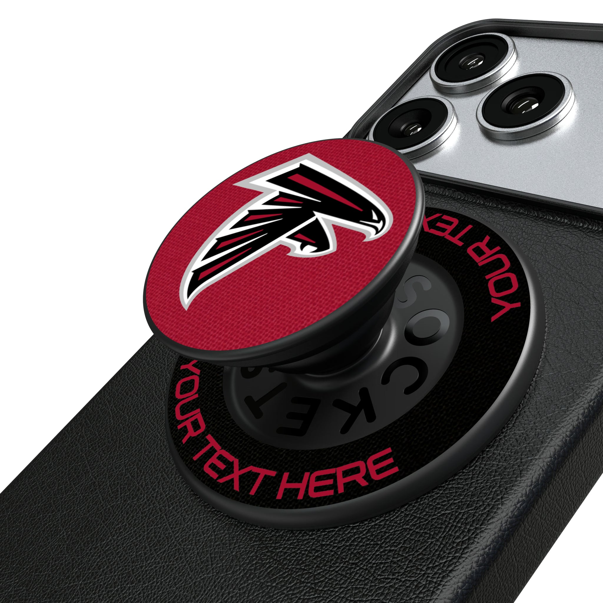 Atlanta Falcons Personalized Endzone Solid Popsockets Round Magnetic