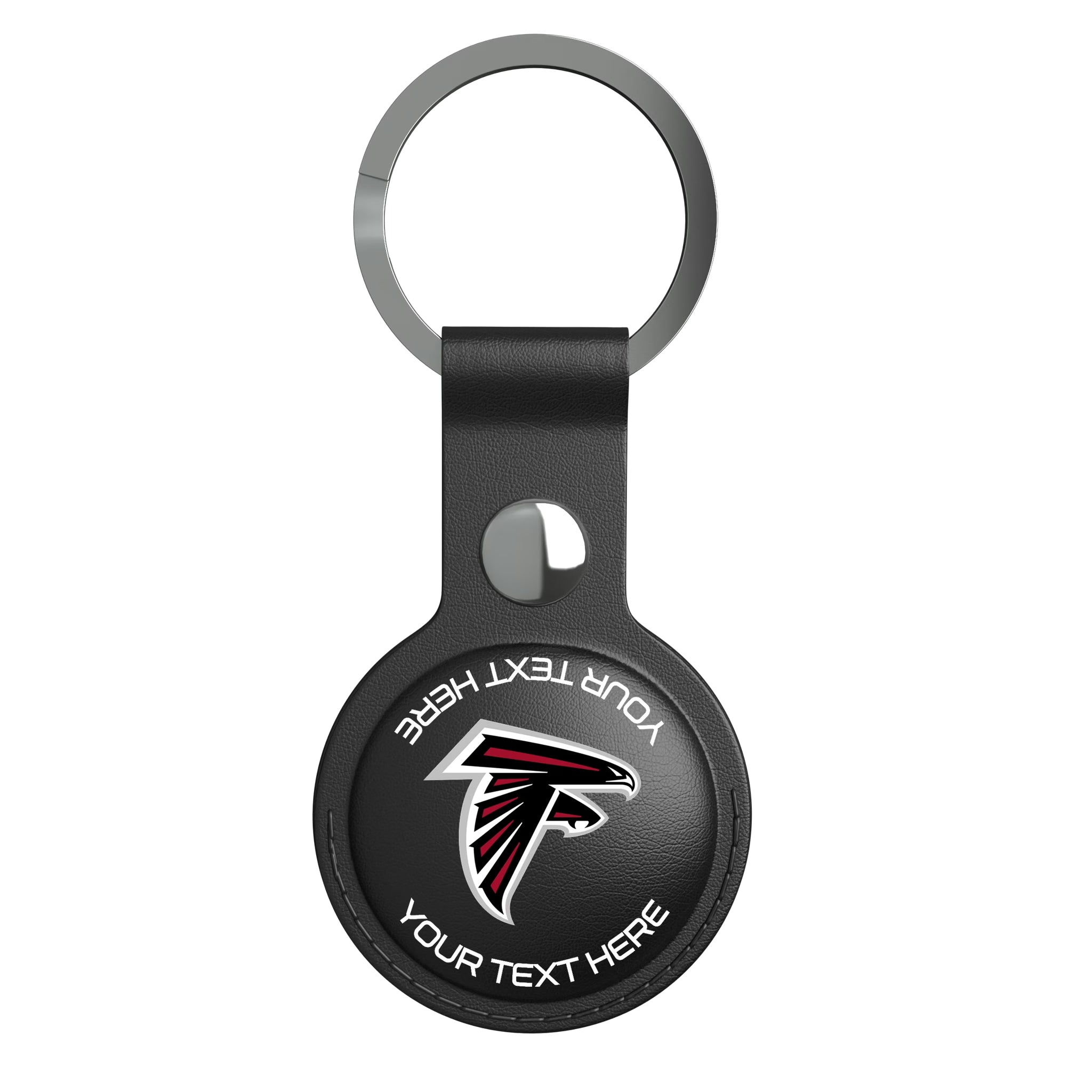 Atlanta Falcons Personalized Insignia AirTag Black Airtag Holder