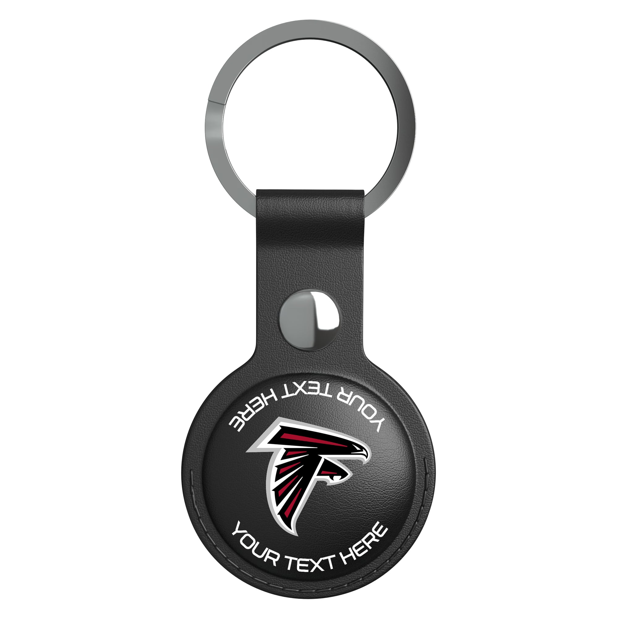 Atlanta Falcons Personalized Insignia AirTag Black Airtag Holder