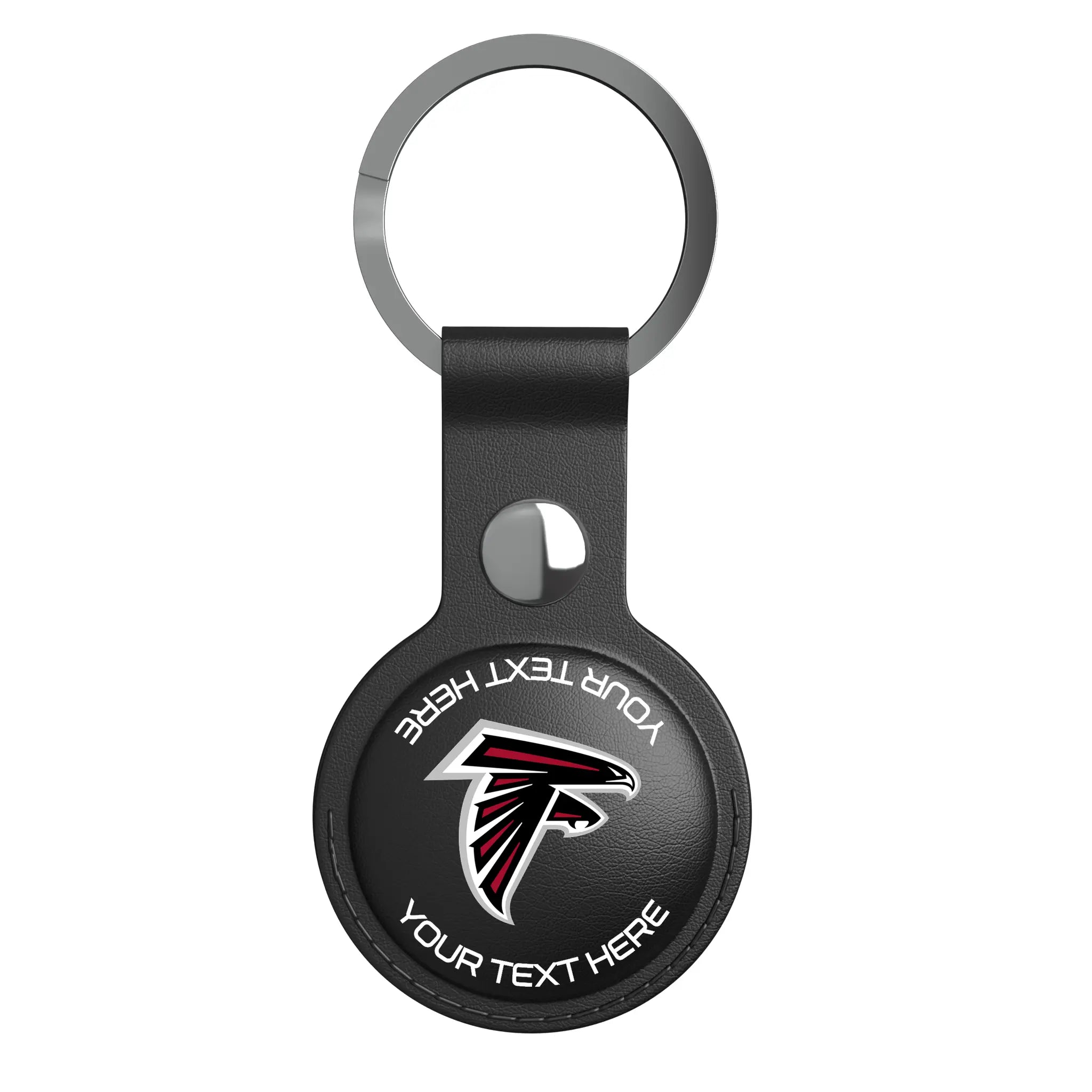 Atlanta Falcons Personalized Insignia AirTag Black Airtag Holder