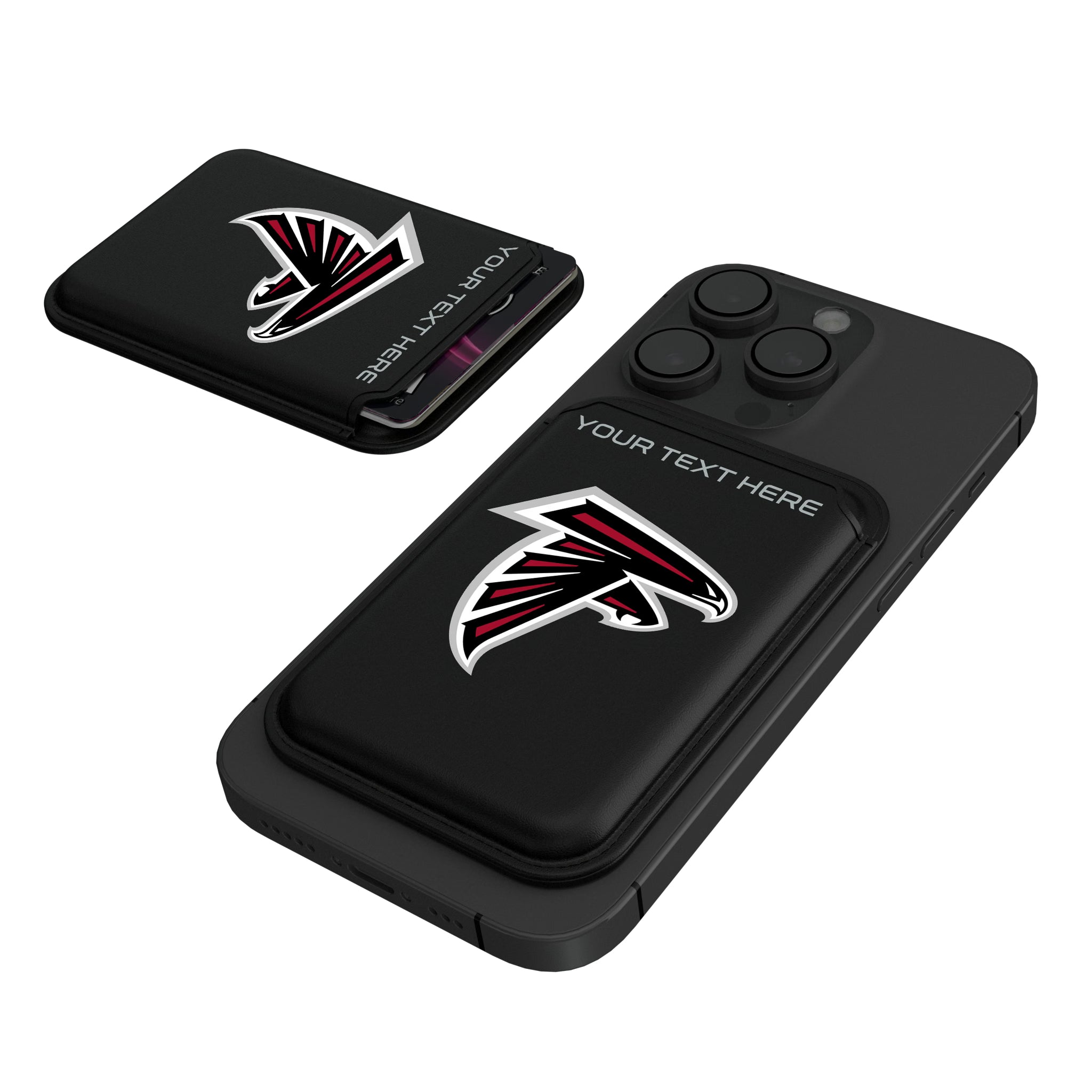 Atlanta Falcons Personalized Insignia Black Magnetic Credit Card Wallet
