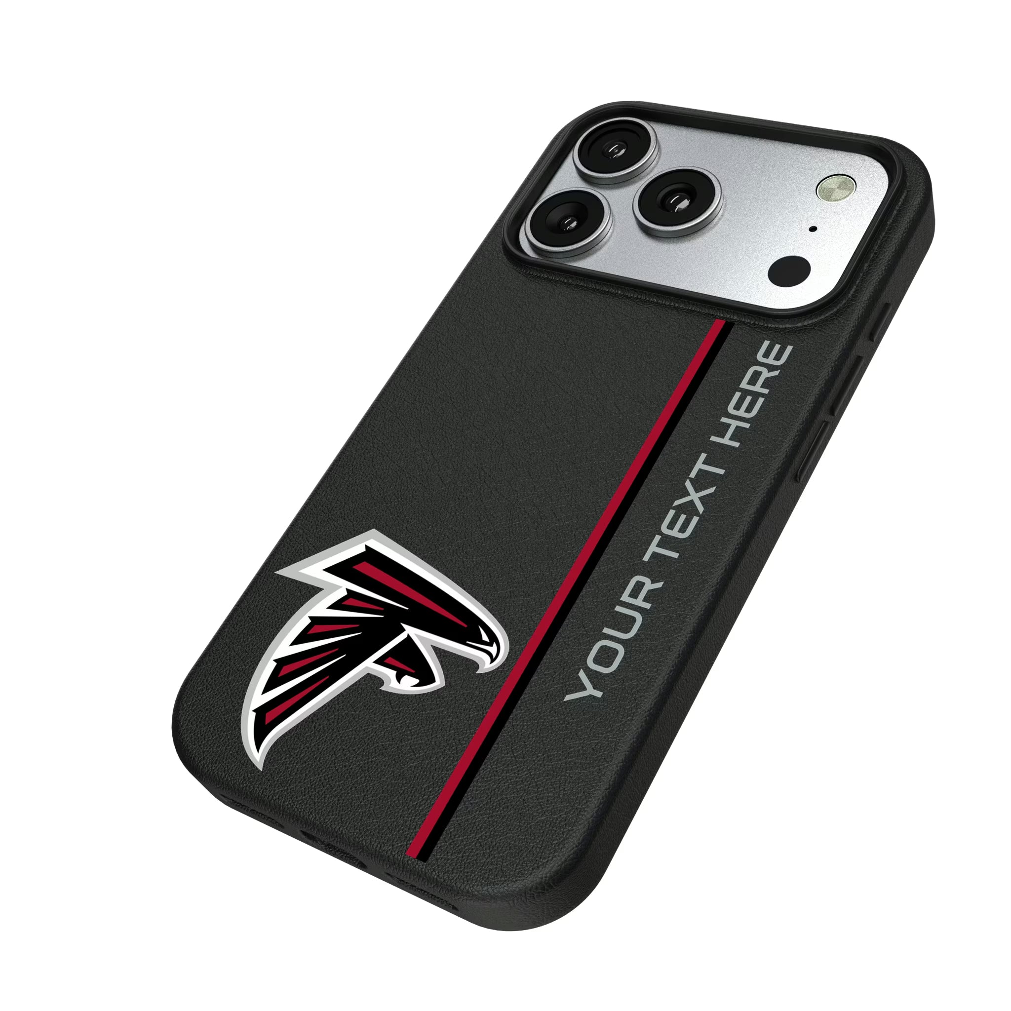 Atlanta Falcons Personalized Sidebard iPhone MagSafe Compatible Phone Case for Apple iPhone - Isometric View#Device_iPhone 17 Pro