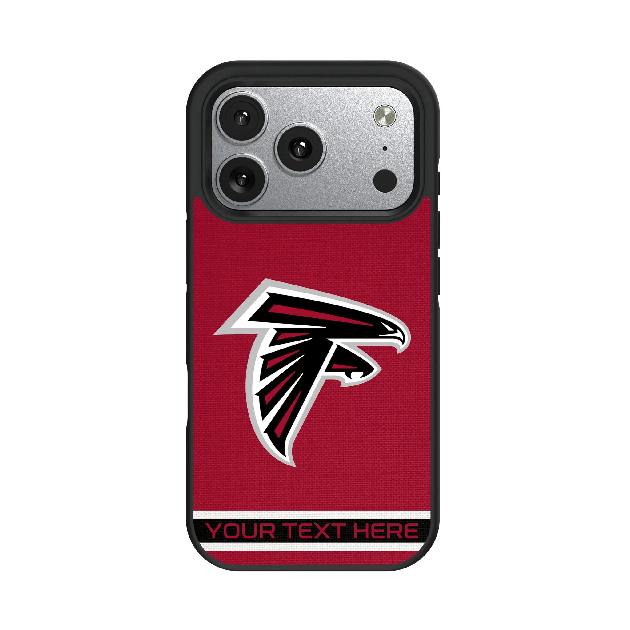 Atlanta Falcons Personalized Stripe iPhone Bump Phone Case for Apple iPhone#Device_iPhone 17 Pro