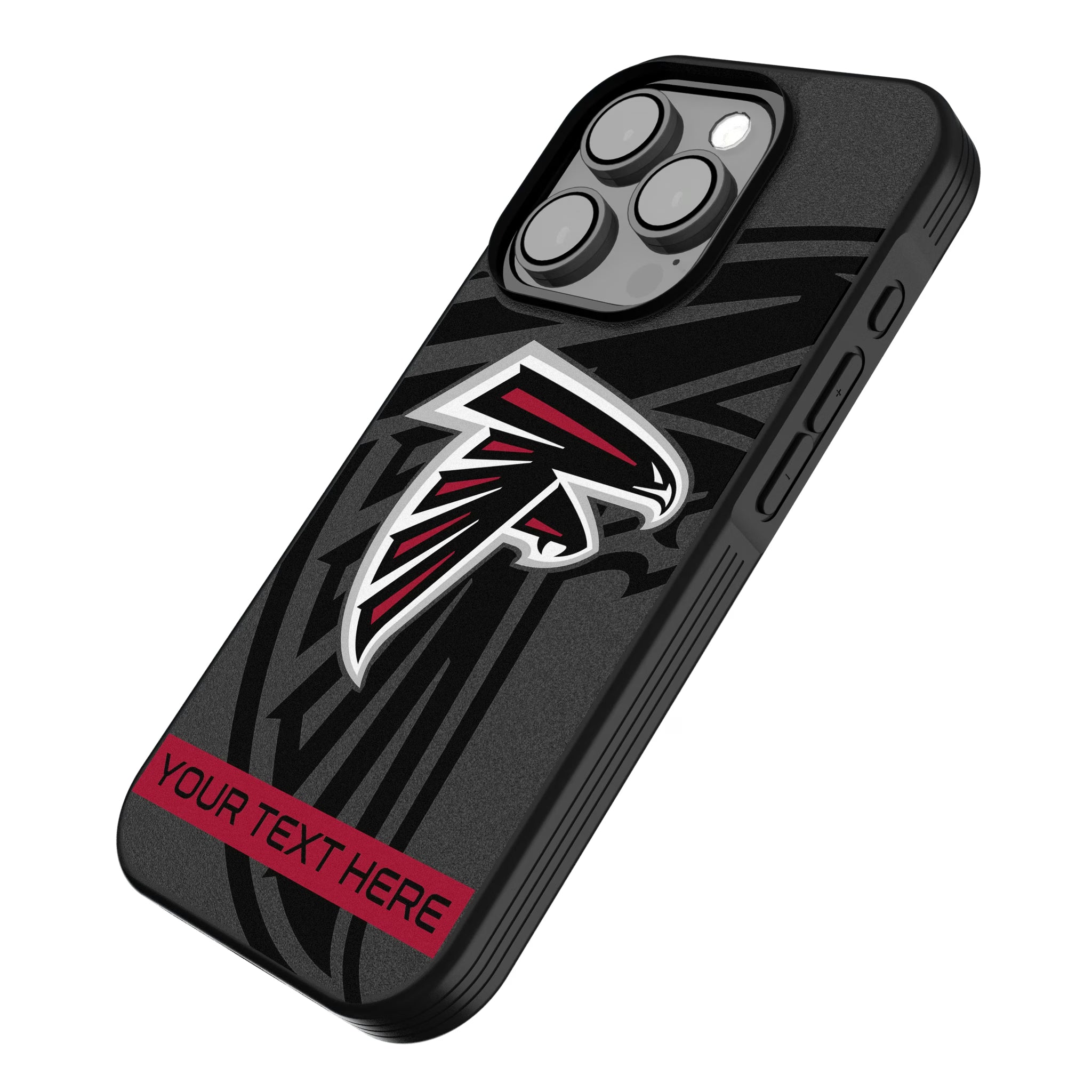 Atlanta Falcons Personalized Tilt iPhone Bump Phone Case for Apple iPhone - Isometric View
