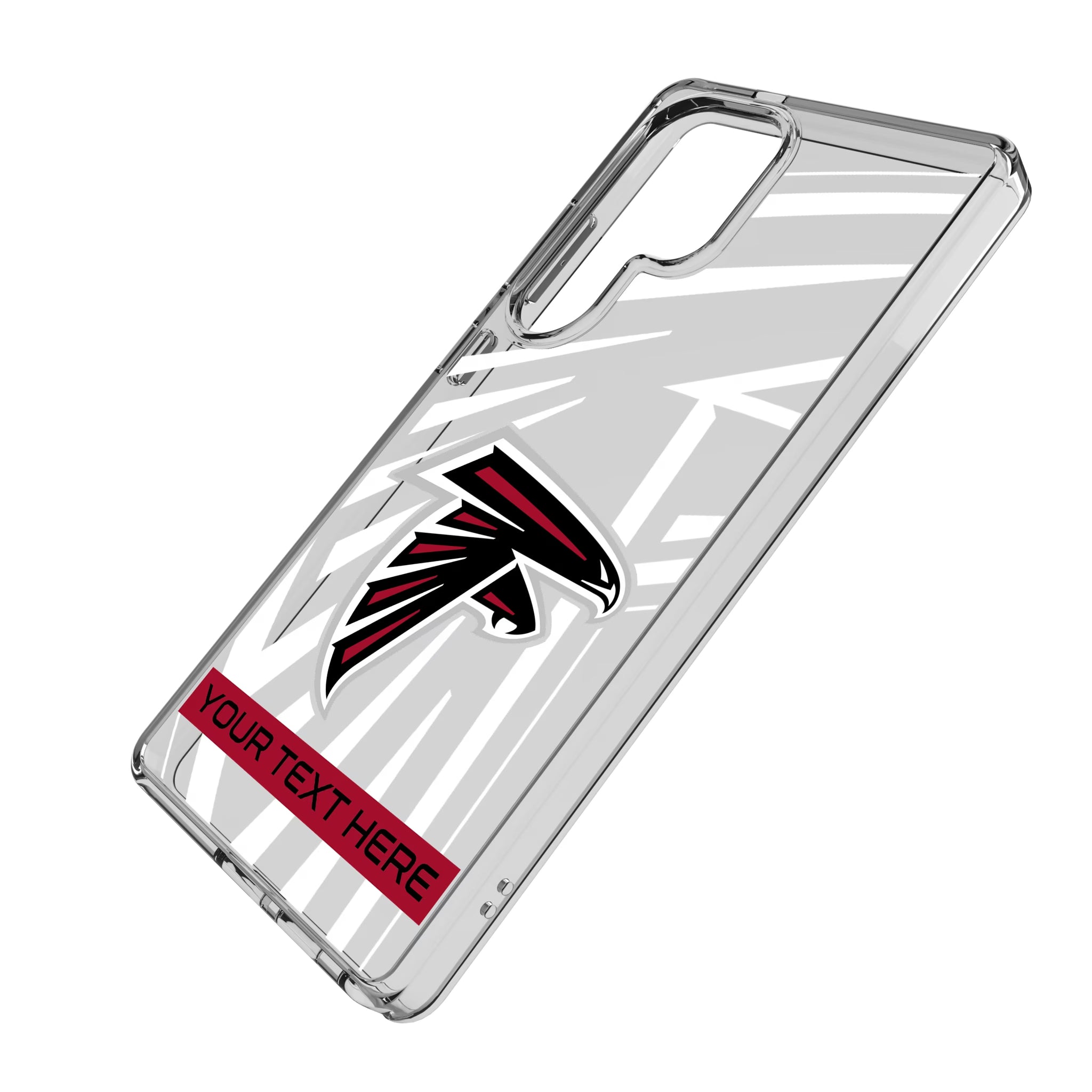 Atlanta Falcons Personalized Tilt Galaxy Clear Phone Case for Samsung Galaxy - Isometric View