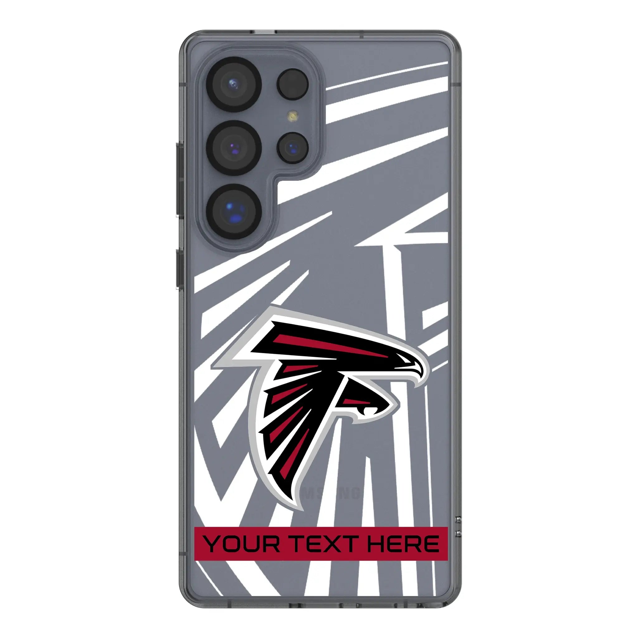 Atlanta Falcons Personalized Tilt Galaxy Clear Phone Case for Samsung Galaxy#Device_Galaxy S25 Ultra
