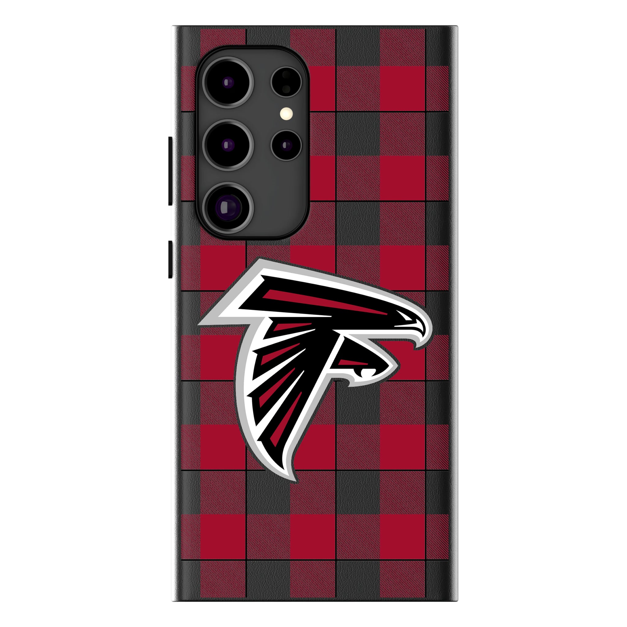 Atlanta Falcons Plaid Galaxy MagSafe Compatible Phone Case for Samsung Galaxy