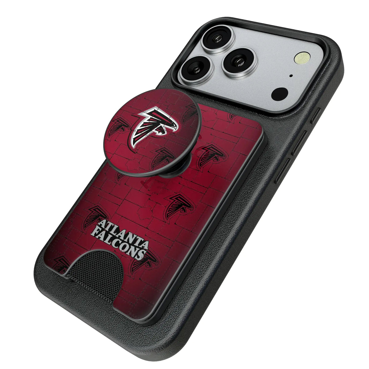 Atlanta Falcons Rivet Popsockets Wallet Magnetic - Isometric View