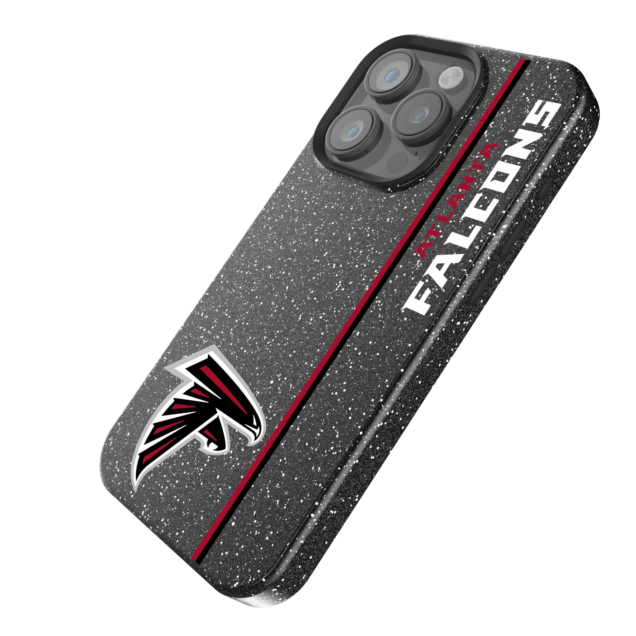 Atlanta Falcons Sidebar iPhone Bling Phone Case for Apple iPhone - Isometric View