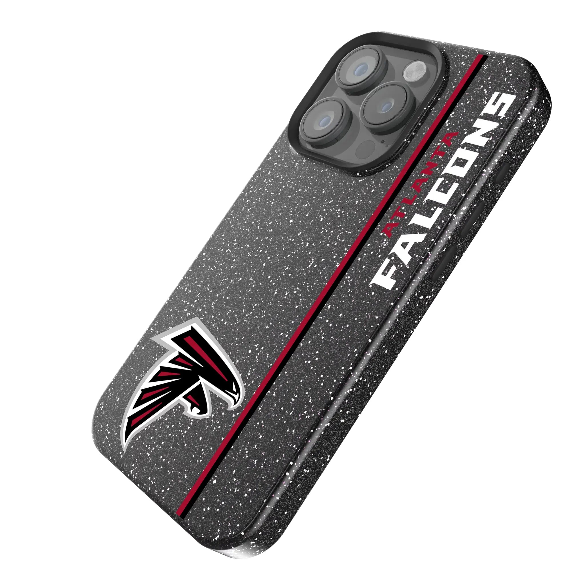 Atlanta Falcons Sidebar iPhone Bling Phone Case for Apple iPhone - Isometric View