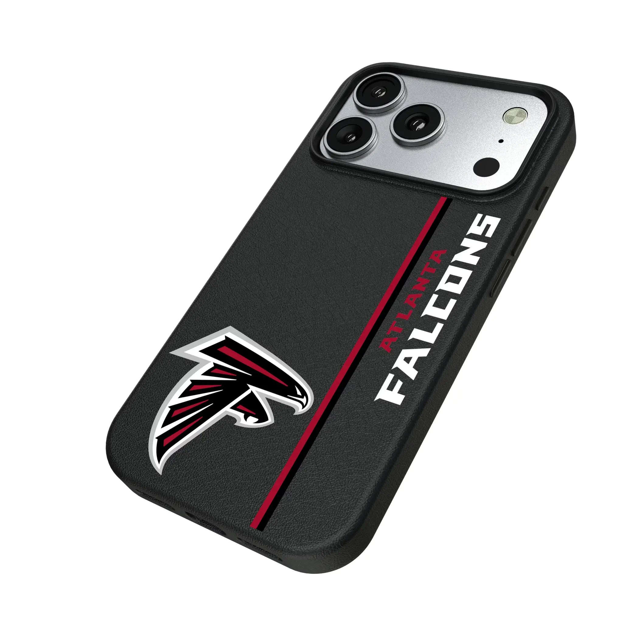 Atlanta Falcons Sidebar iPhone MagSafe Compatible Phone Case for Apple iPhone - Isometric View#Device_iPhone 17 Pro