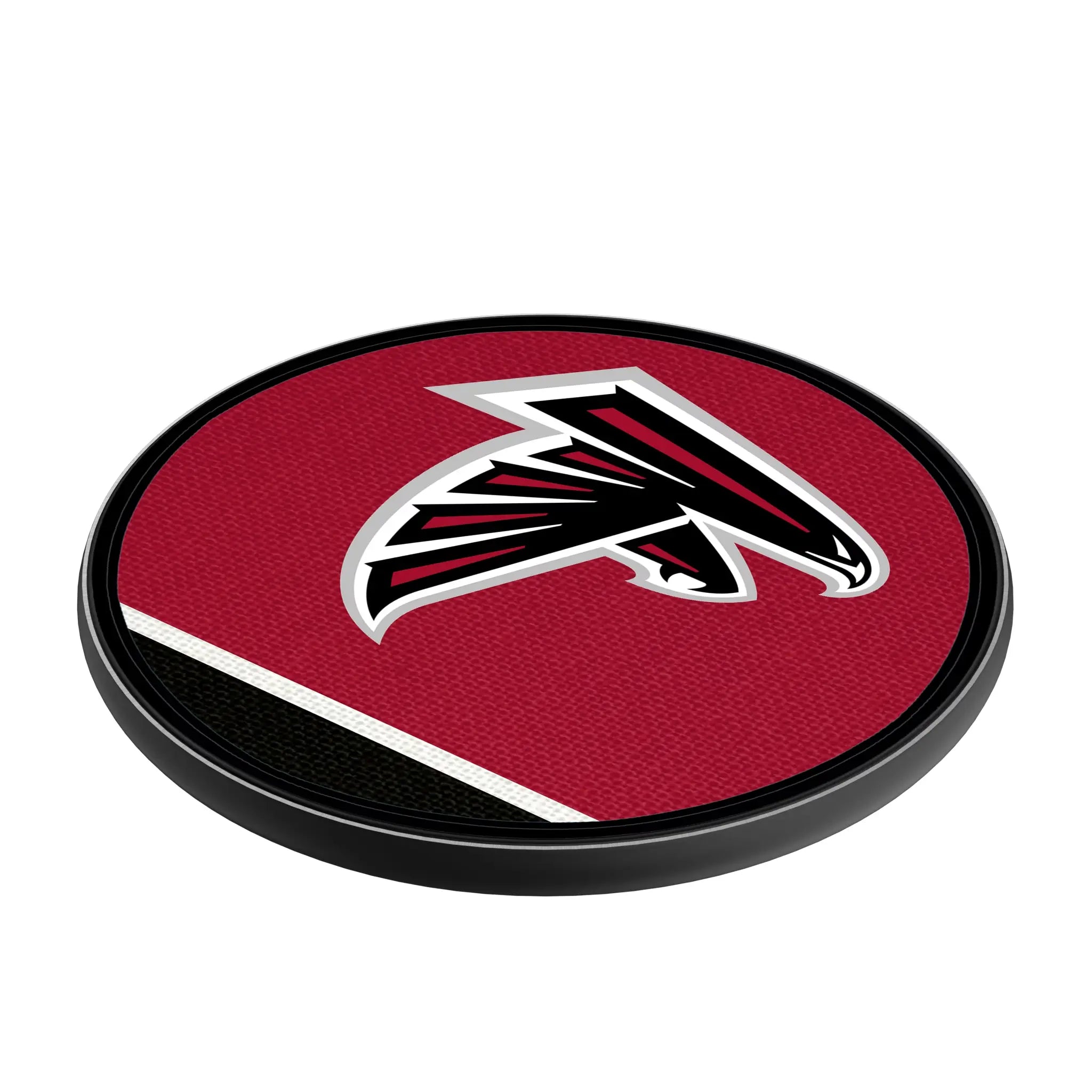 Atlanta Falcons Stripe 15-Watt Wireless Charger - Isometric View