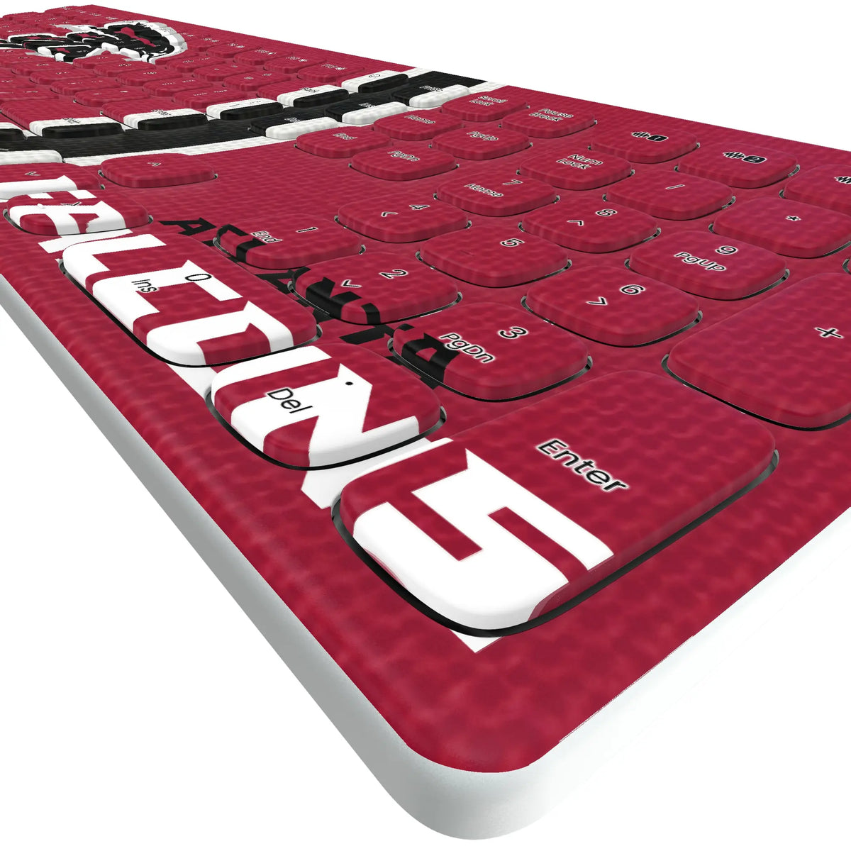 Atlanta Falcons Stripe KKB605 Curved Wireless Keyboard - Detail
