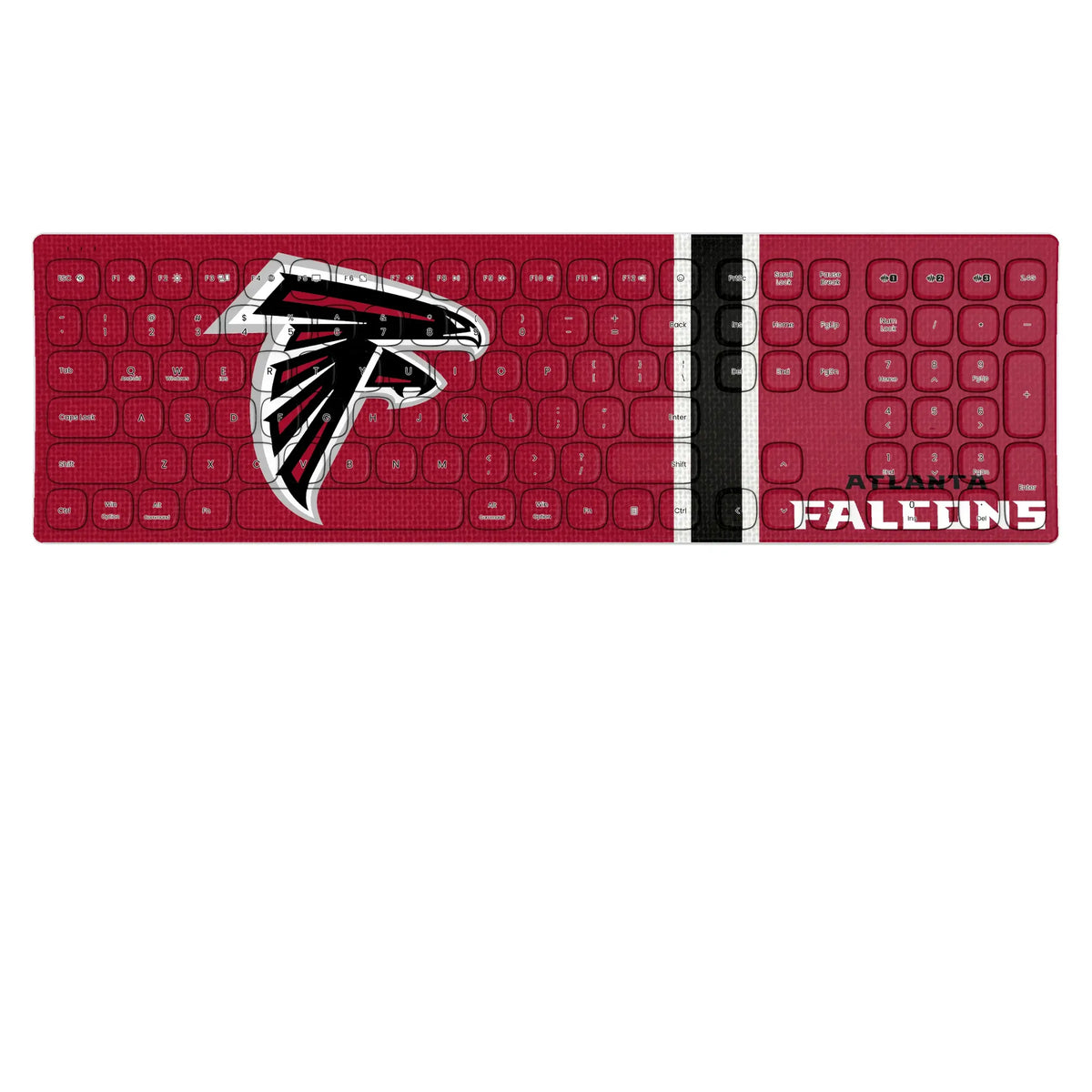 Atlanta Falcons Stripe KKB605 Curved Wireless Keyboard
