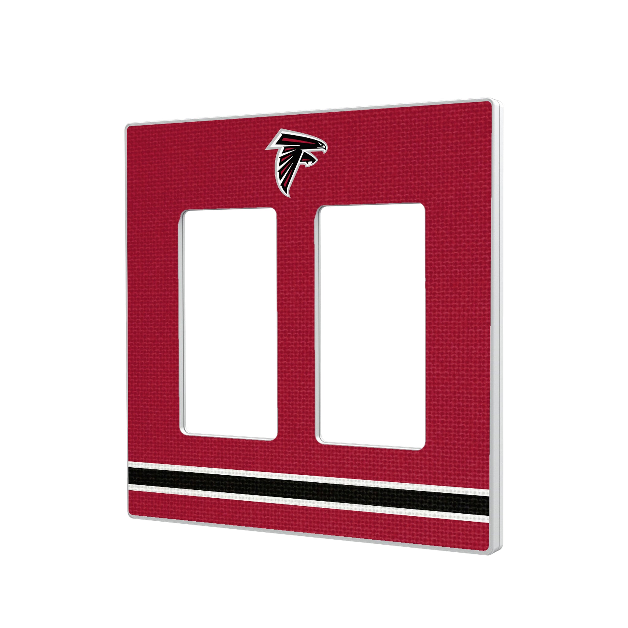 Atlanta Falcons Stripe Hidden-Screw Light Switch Plate#Style_Double Rocker