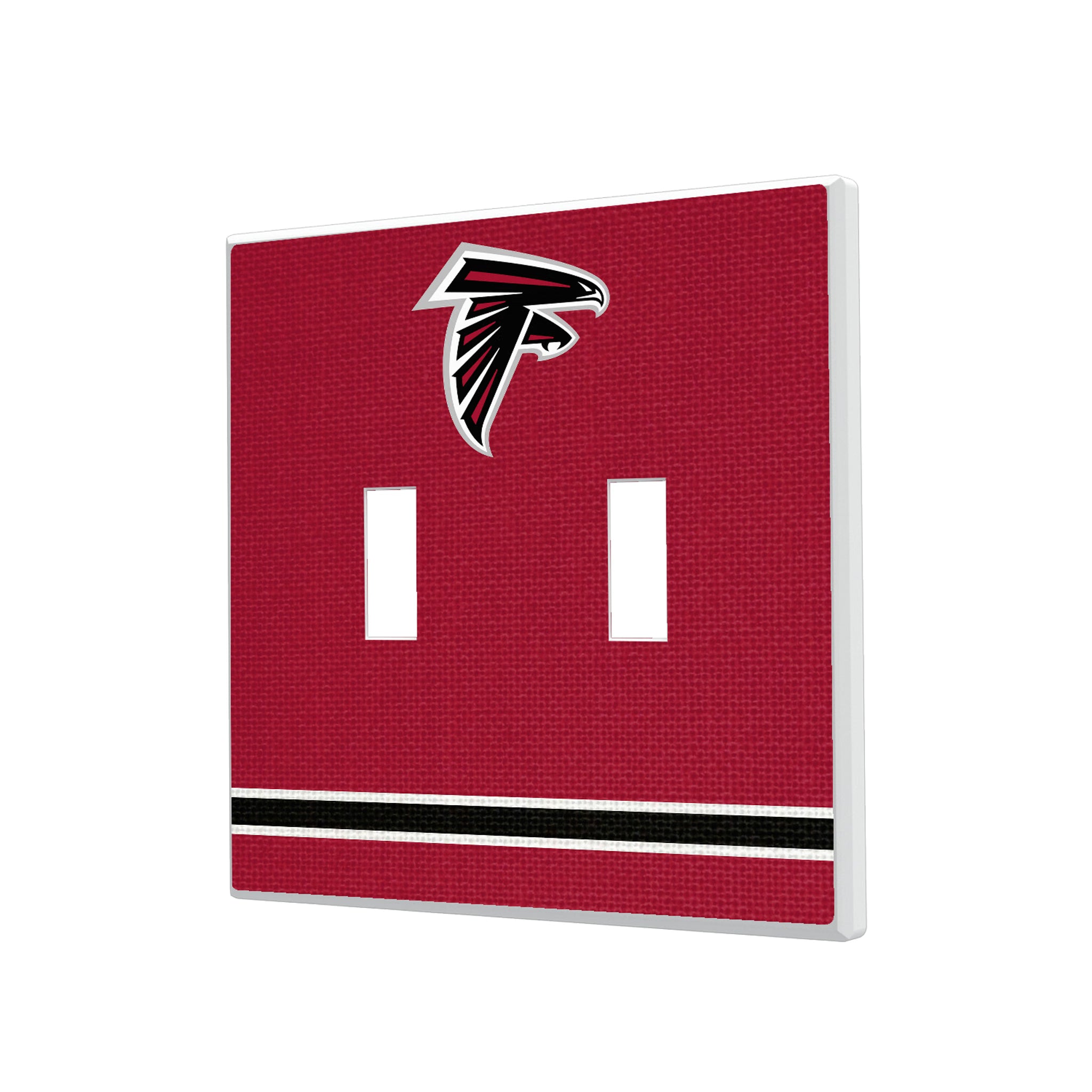 Atlanta Falcons Stripe Hidden-Screw Light Switch Plate#Style_Double Toggle