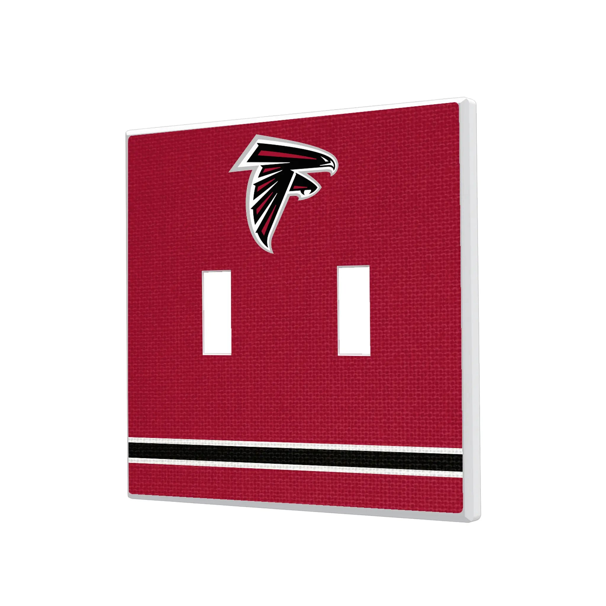 Atlanta Falcons Stripe Hidden-Screw Light Switch Plate#Style_Double Toggle
